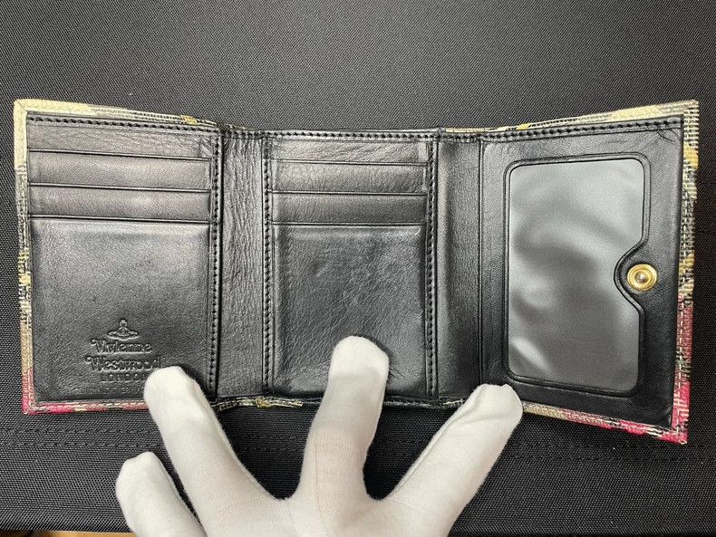 Vivienne Westwood Vivienne Westwood Gray and Pink Diamond Short Wallet-Almos Size ONE SIZE - 2 Thumbnail