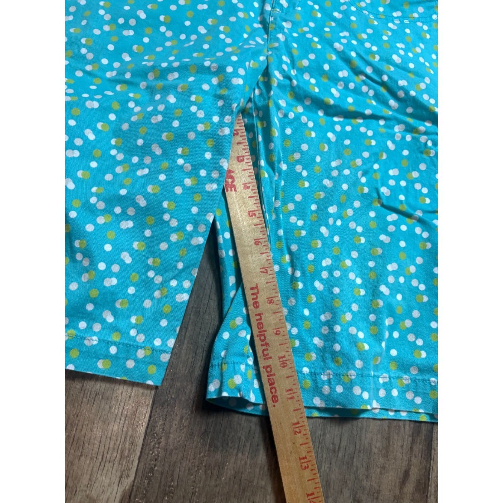 Vintage Kim Rogers Shorts Bermuda Womens 8 Blue Polka Dots Cotton Blend RN 31104 Size 30" / US 8 / IT 44 - 2 Thumbnail