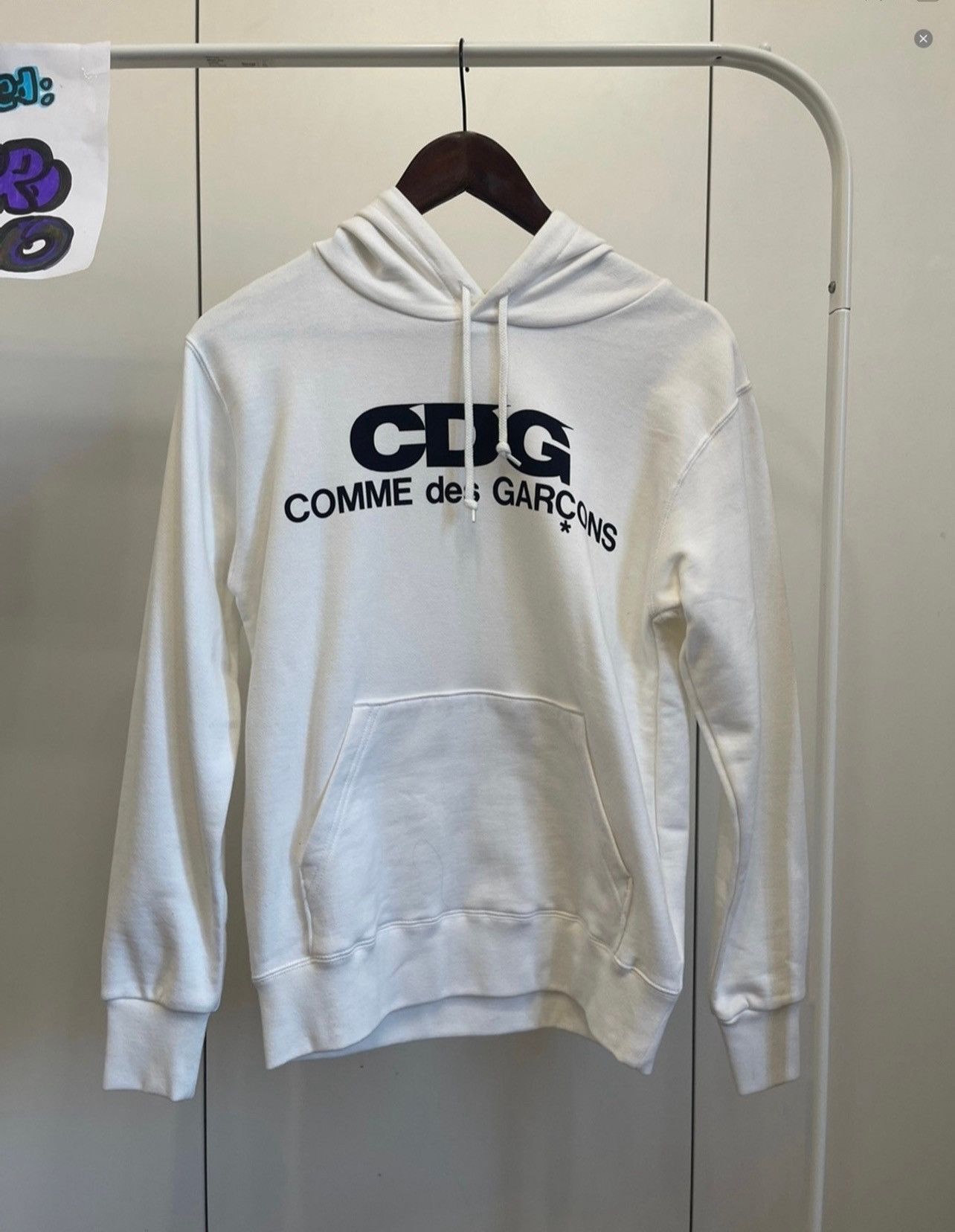 CDG CDG CDG Comme des Garcons Good Design Shop CDG comme des garcons good design shop white hoodie S Grailed