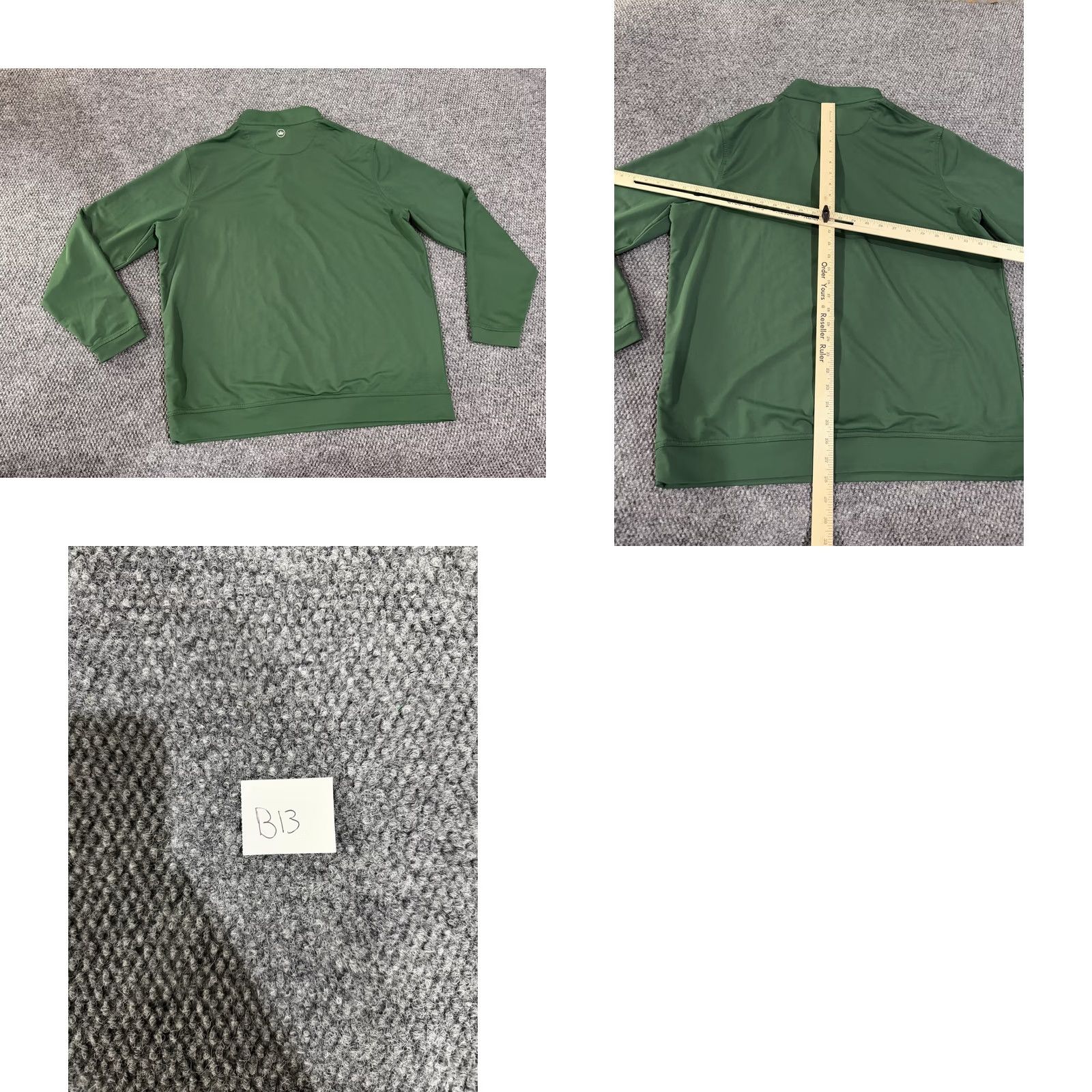 Peter Millar Peter Millar Quarter Zip Pullover Mens XL Green Golf Lightweight Stretch Top Size US XL / EU 56 / 4 - 8 Thumbnail