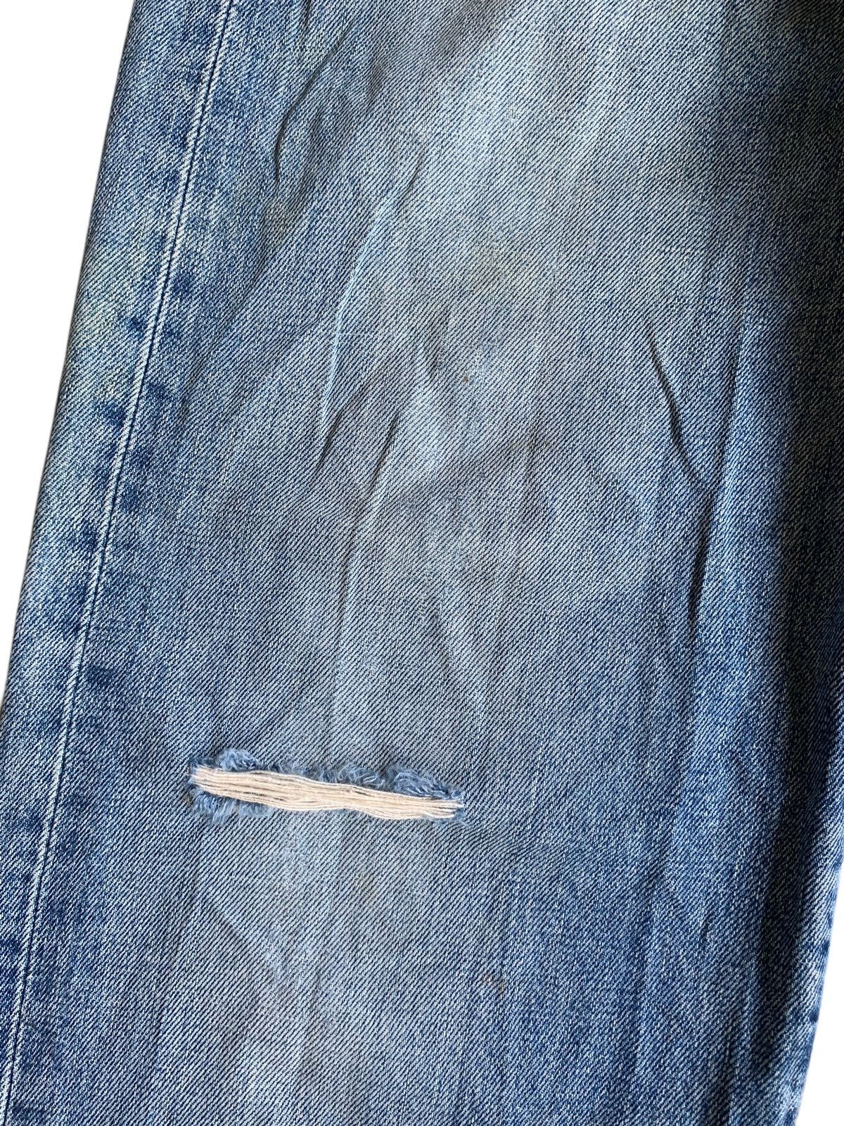 Edwin × Kapital × Vintage VINTAGE EDWIN SELVEDGE 505X BUTTON FLY DISTRESSED DENIM Size US 30 / EU 46 - 15 Thumbnail