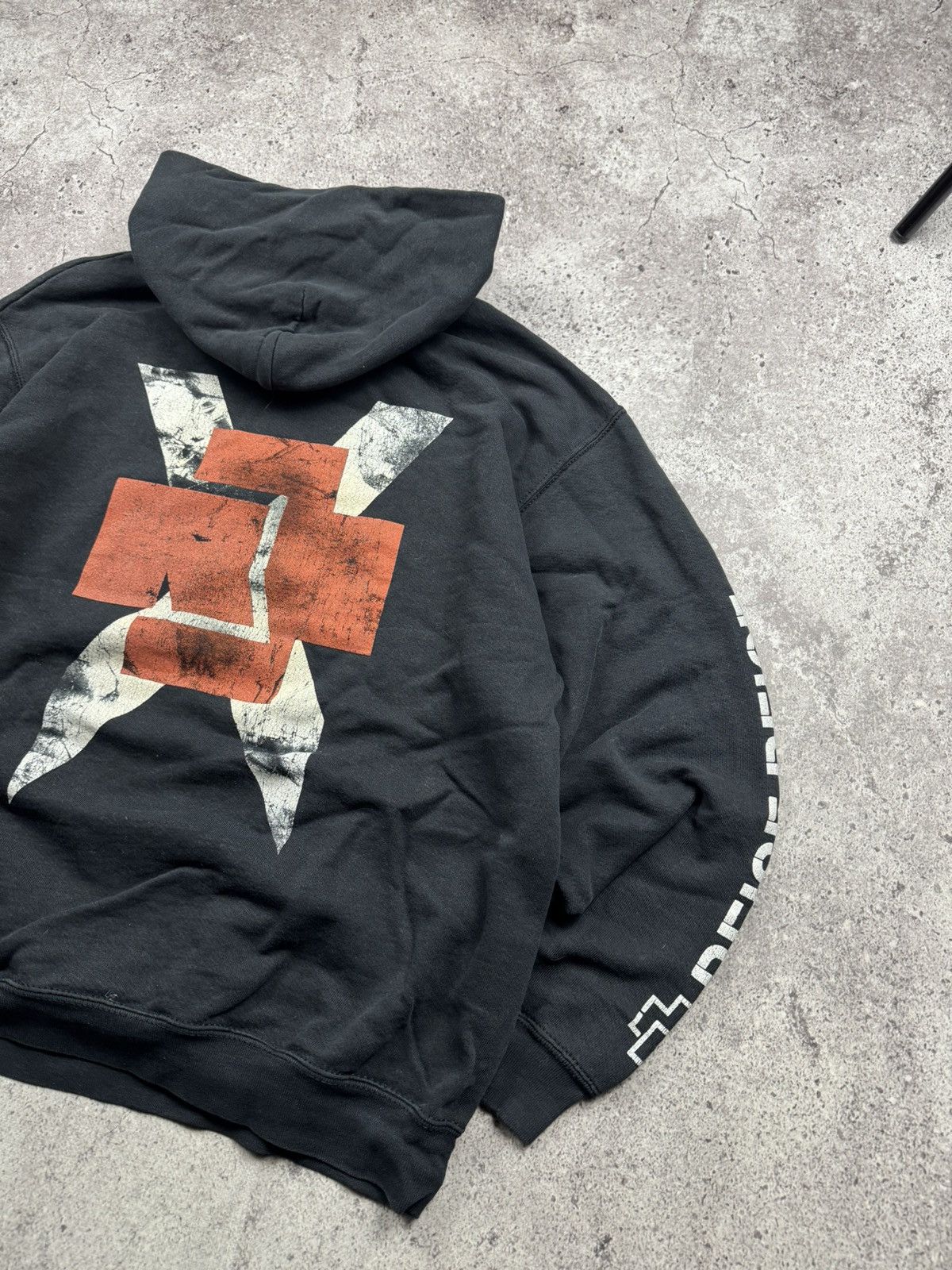 Vintage Rammstein Reise Reise Boxy Hoodie 90s Y2K Metal