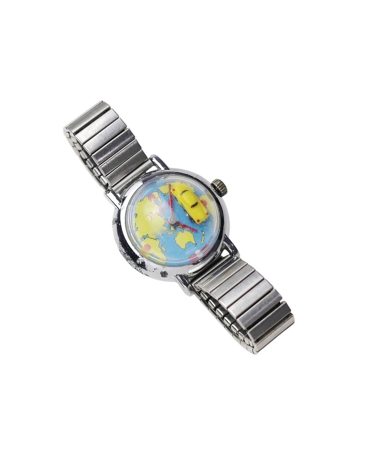 Vintage 1990S JAPANESE MADE MECHANICAL WIND-UP WORLD MAP WATCH Size ONE SIZE - 1 Thumbnail