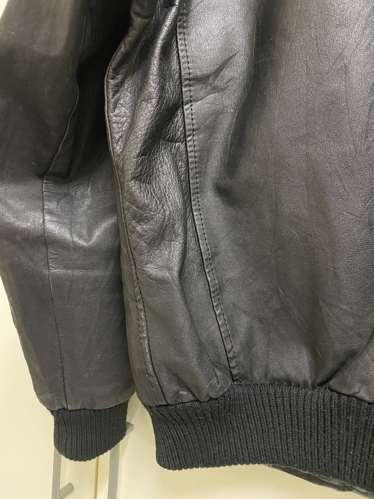Designer × Japanese Brand × Vintage Vintage Leather Jacket Round neck luxury designers Size US M / EU 48-50 / 2 - 20 Thumbnail