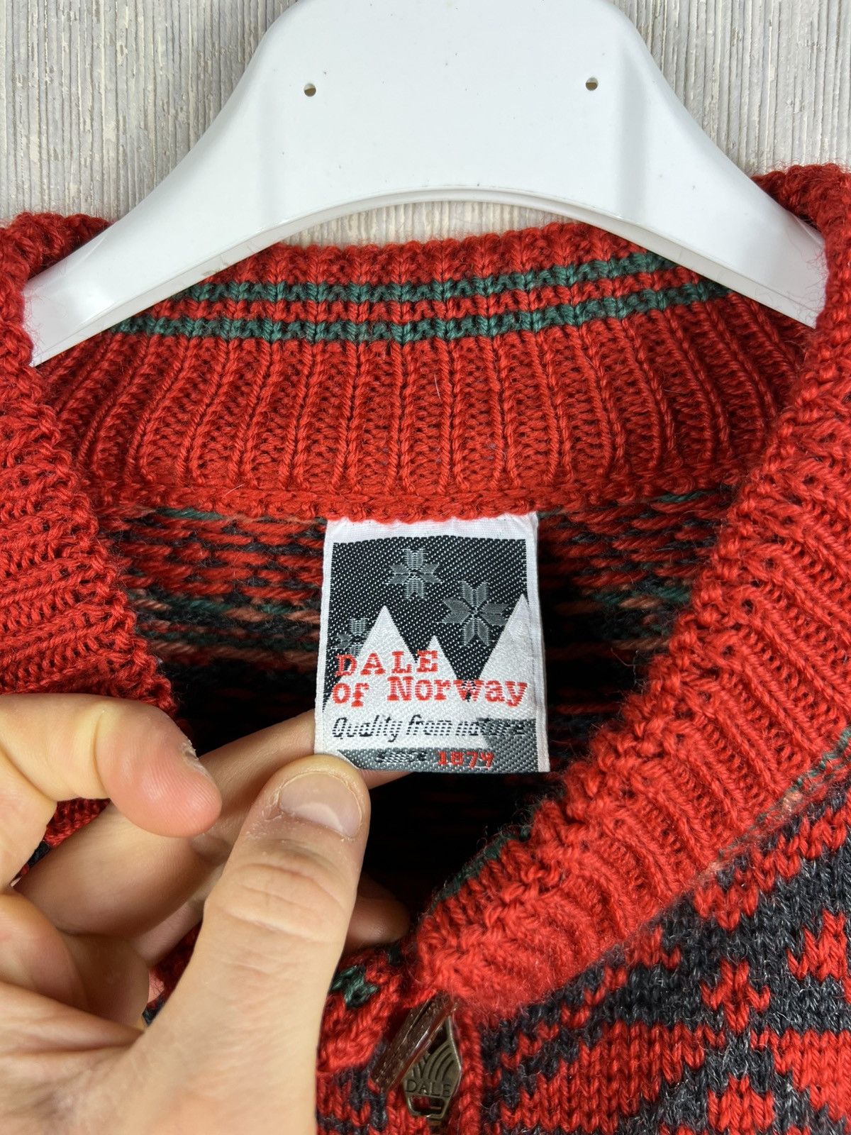 Dale Of Norway Vintage Dale of Norway heavy wool patterned sweater half zip Size US L / EU 52-54 / 3 - 15 Thumbnail