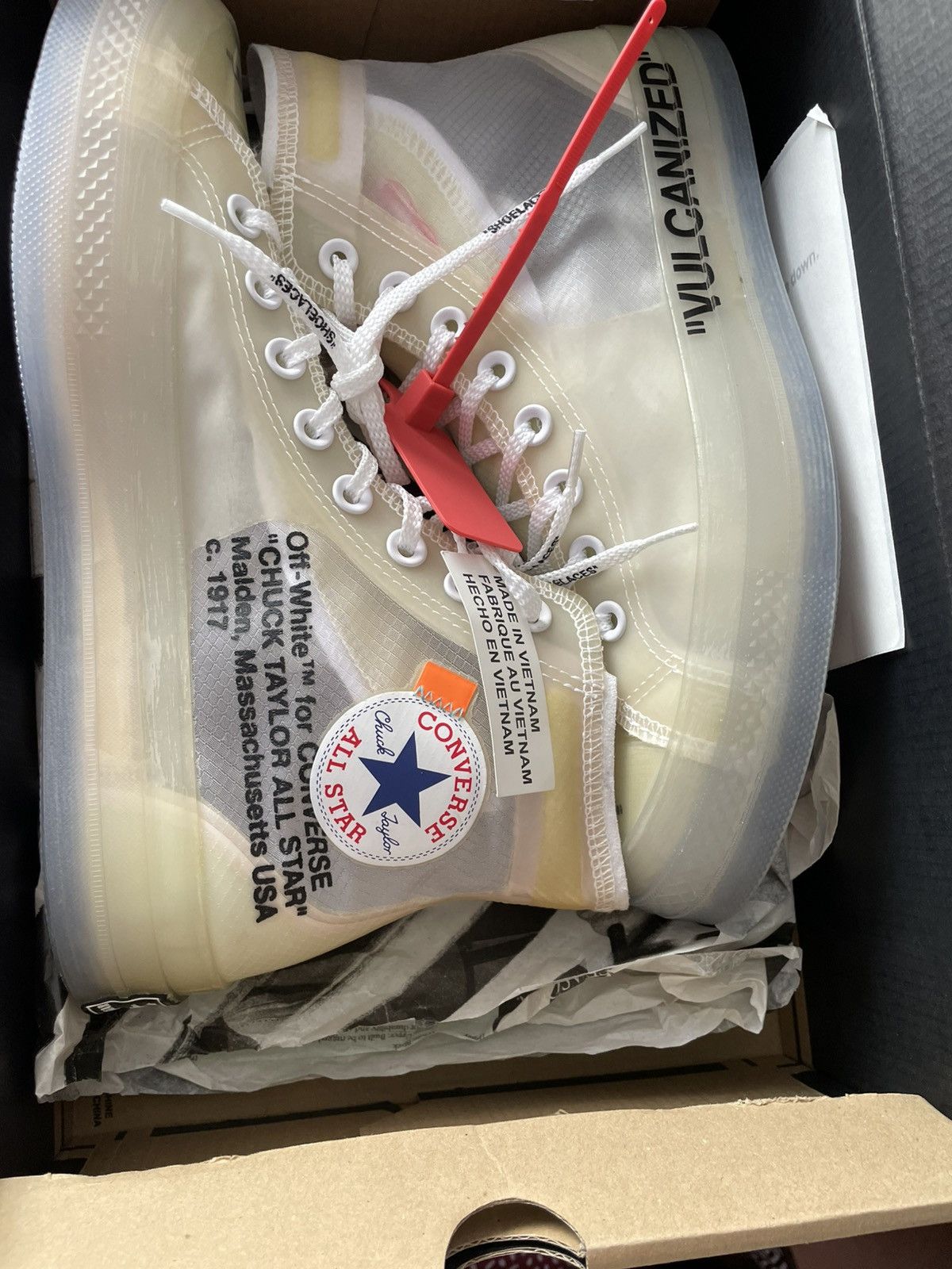 Converse × Off-White The ten Converse hi top all star Size US 8.5 / EU 41-42 - 12 Thumbnail