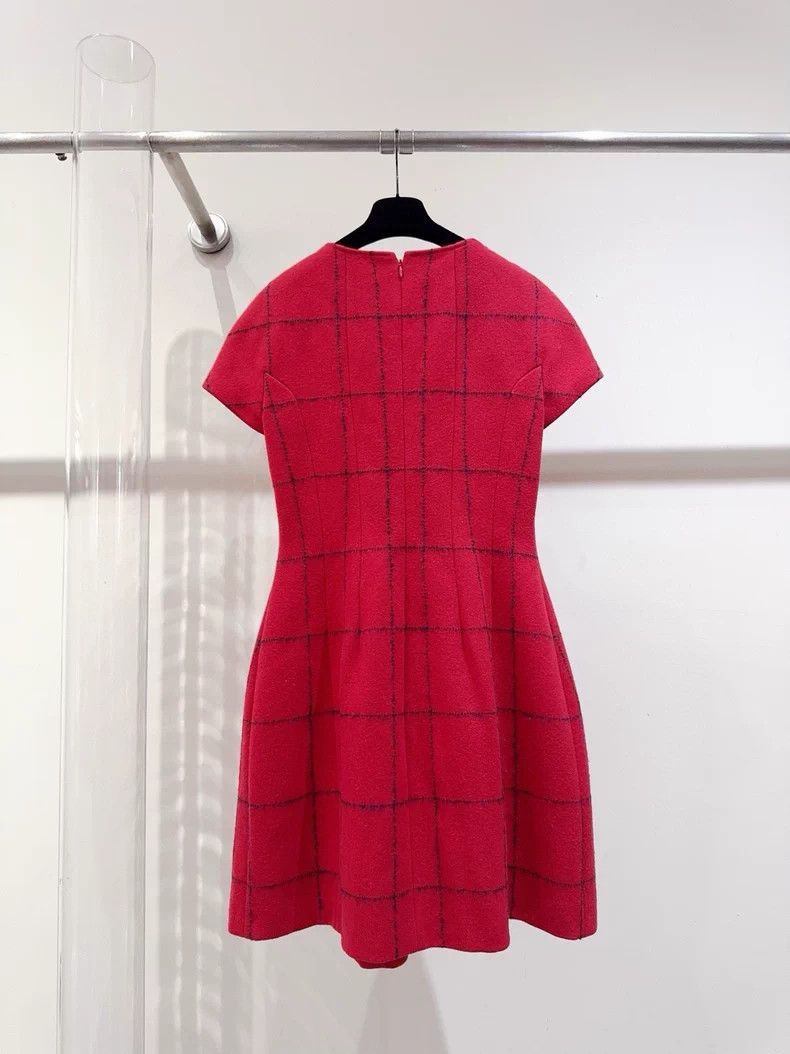 Dior Dior Wool Dress with Check Pattern-2506 Size M / US 6-8 / IT 42-44 - 2 Thumbnail