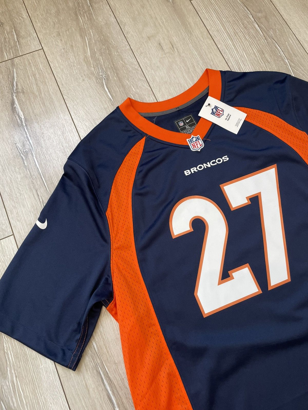 NFL × Nike Nike Denver Broncos #27 NFL Football Jersey Size US XL / EU 56 / 4 - 2 Thumbnail