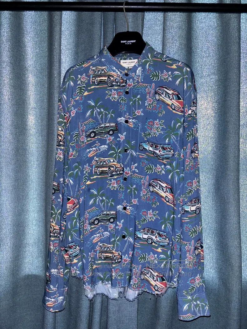 Saint Laurent Paris Saint Laurent Paris size 41 Wave Shirt Size US S / EU 44-46 / 1 - 1 Thumbnail