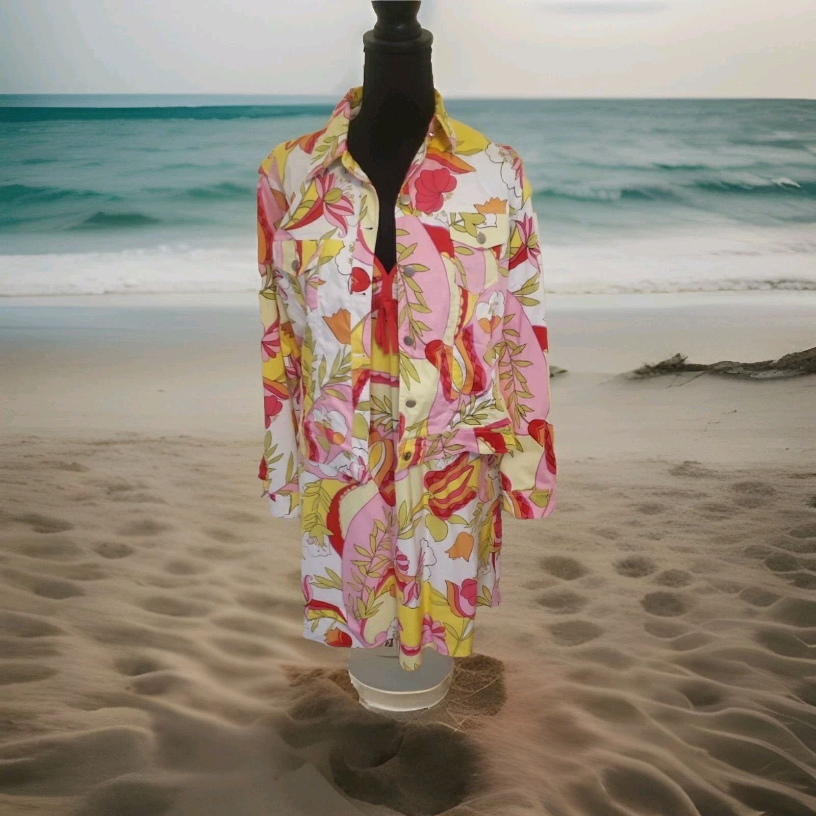 Tori Richard Tori Richard Honolulu Dress Jacket Set Womens 10 Dress 12 Ja Size L / US 10 / IT 46 - 2 Thumbnail