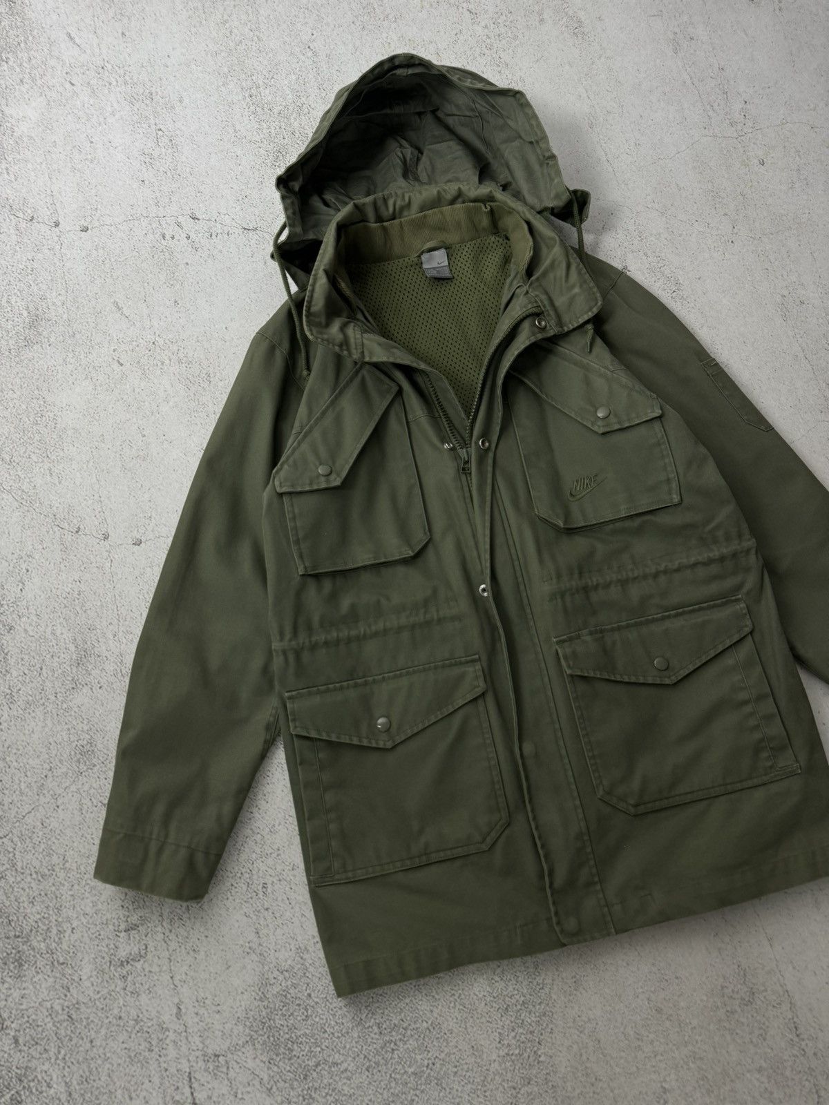 Nike × Vintage Nike Vintage Military Khaki Jacket Size US M / EU 48-50 / 2 - 4 Thumbnail