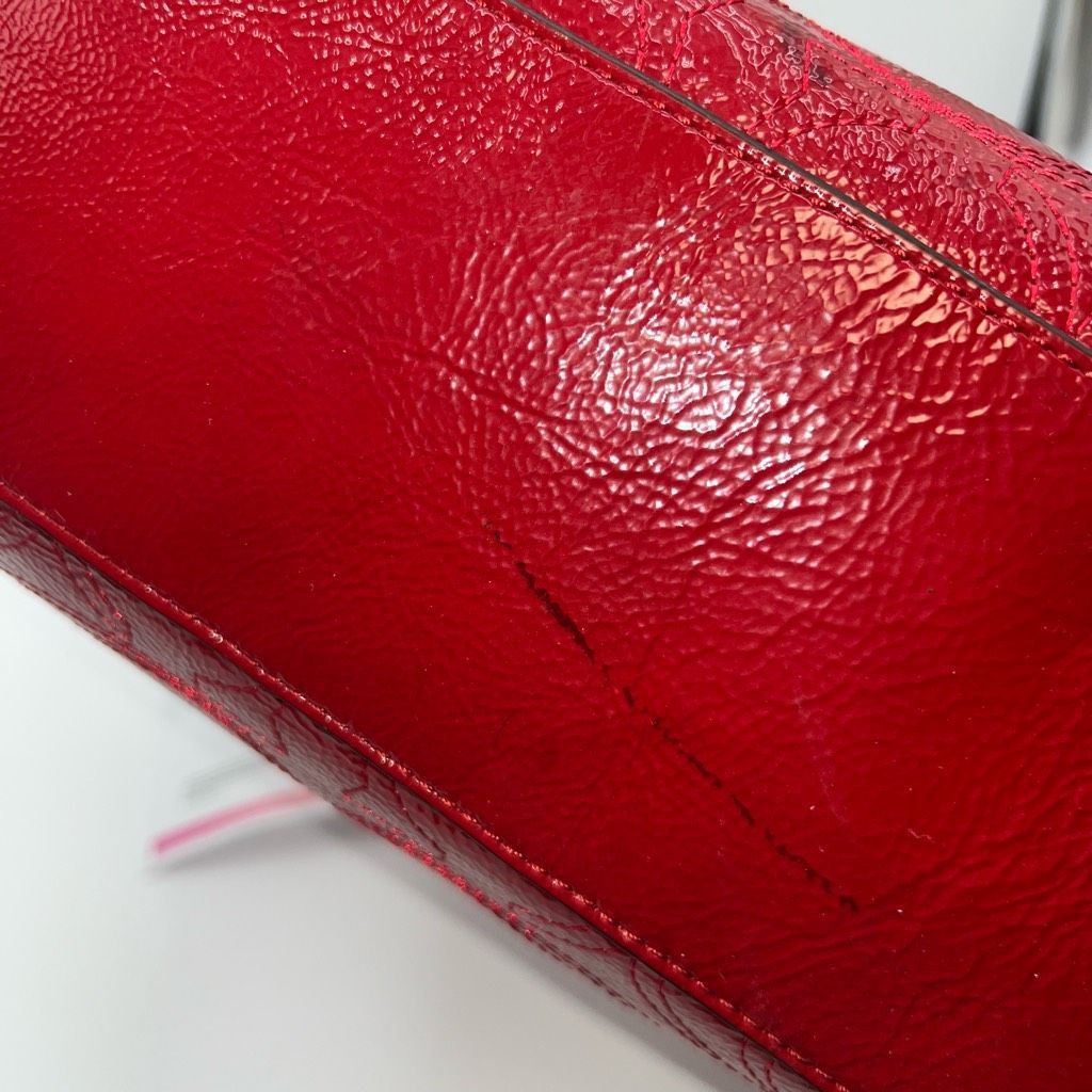 Coach Coach Vintage Red Patent Leather Signature Shoulder Bag (see photos and description) Size ONE SIZE - 7 Thumbnail
