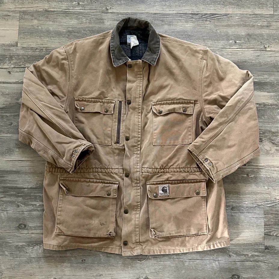 Carhartt Vintage Carhartt PB1106 Chore Barn Blanket Lined Coat Size US XL / EU 56 / 4 - 1 Thumbnail