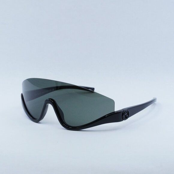 Gucci Gucci GG1650S 001 Sunglasses Shiny Black Shield Frame Size ONE SIZE - 1 Thumbnail