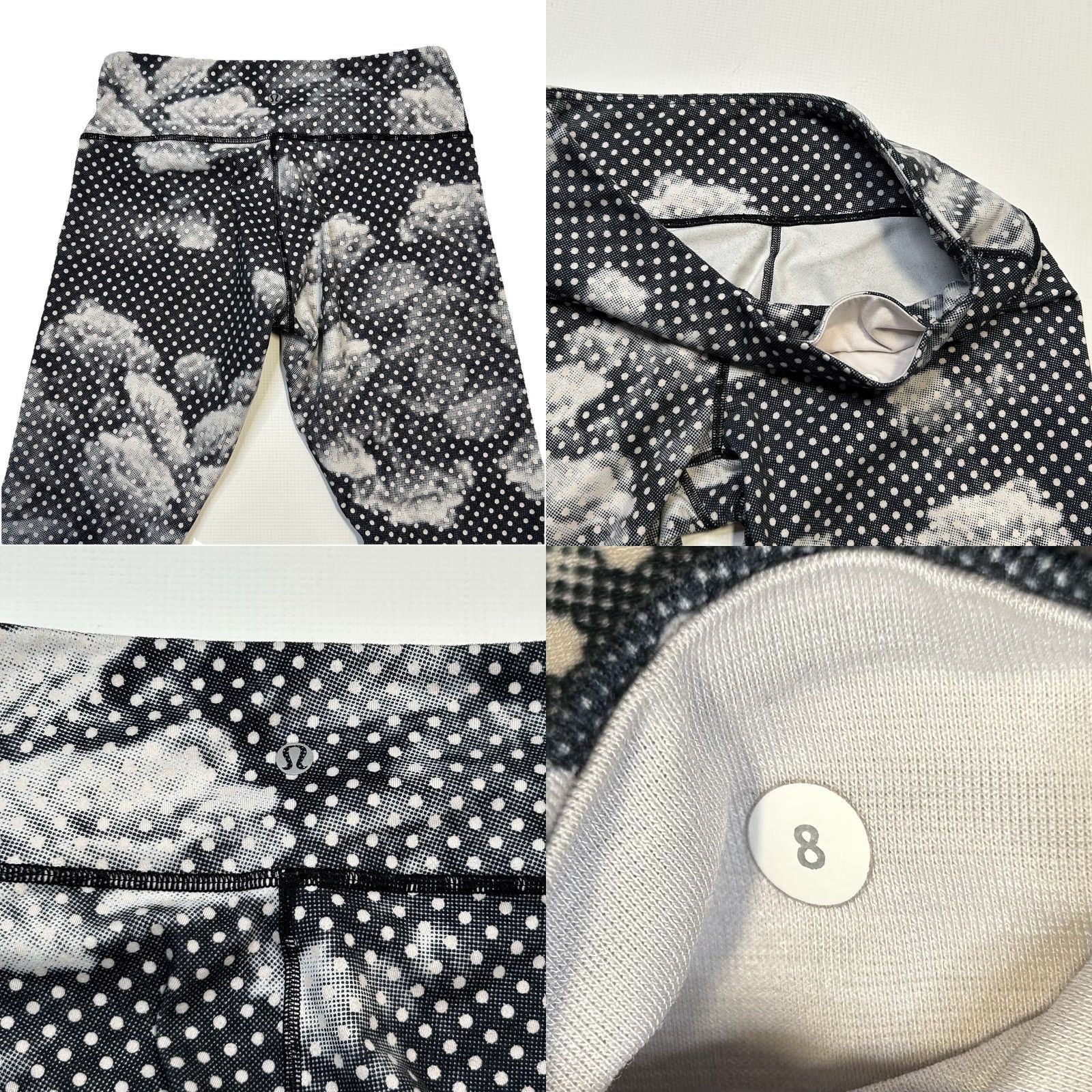 Lululemon Lululemon Wunder Under Crop II Luon Dottie Dream Rose Neutral Blush Black Size 8 Women's Leggings Size ONE SIZE - 8 Thumbnail