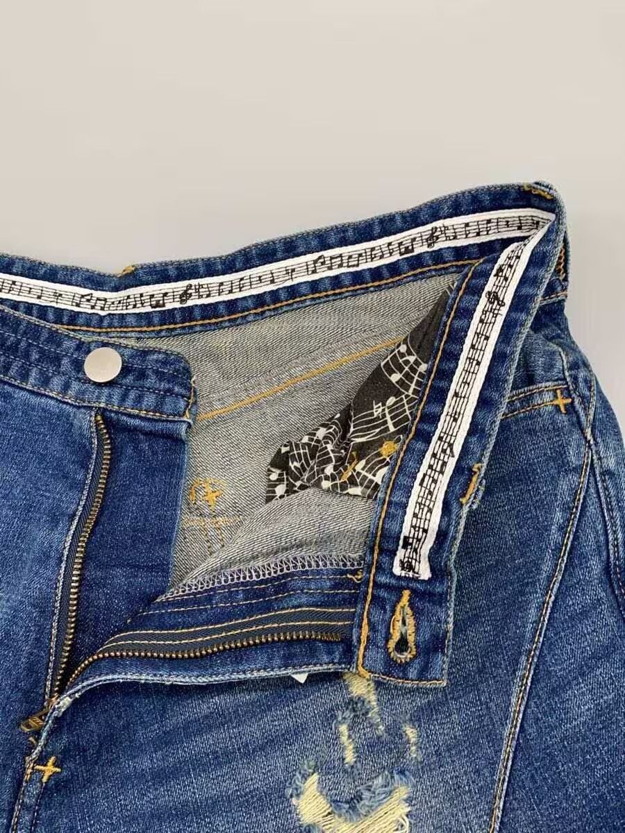 Number (N)ine Distressed Paint Splatter Denim Jeans Size US 31 - 3 Thumbnail