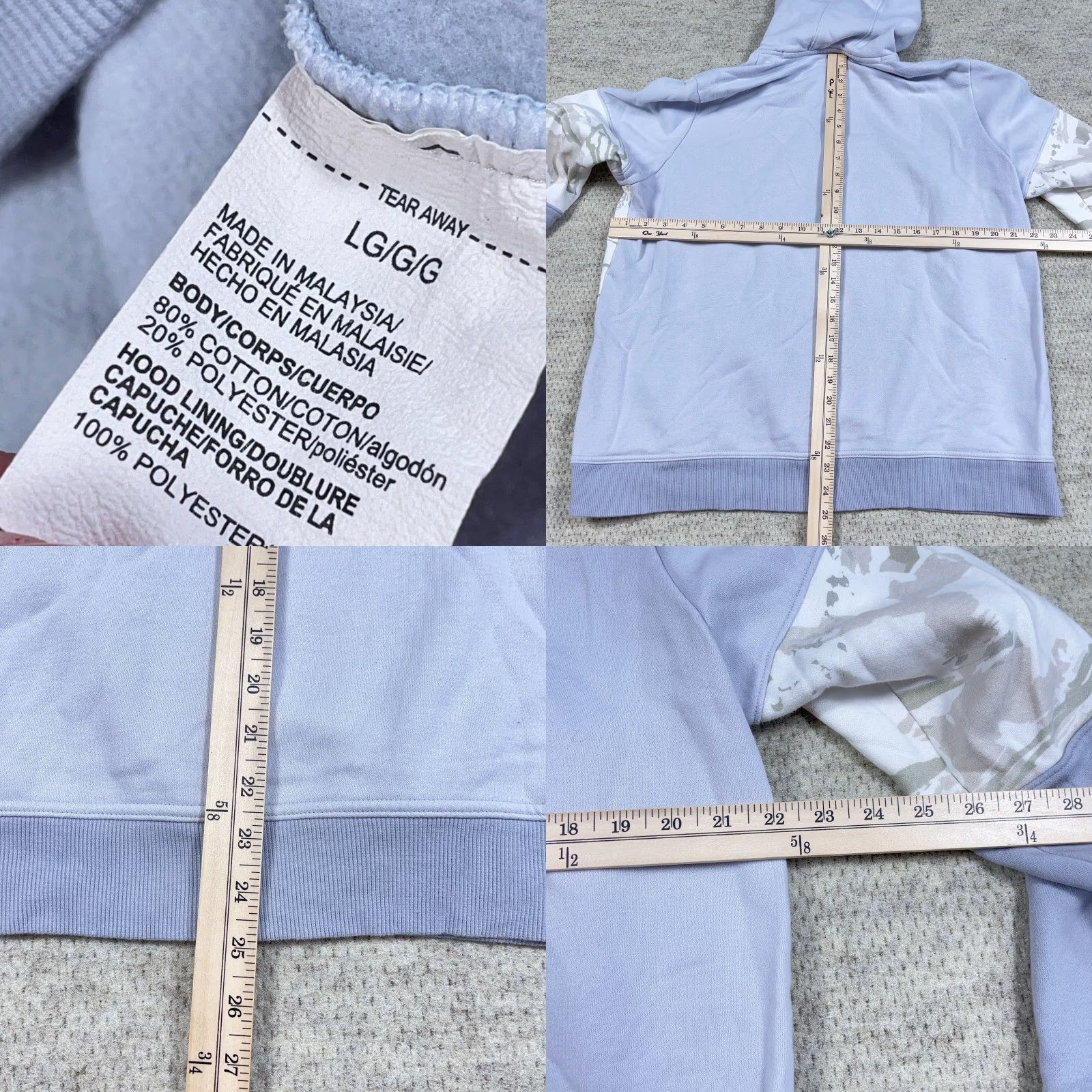Under Armour Under Armor Hoodie Women L Gray Sweatshirt Sweater Loose Fit Geometric Camo Womens Size L / US 10 / IT 46 - 8 Thumbnail