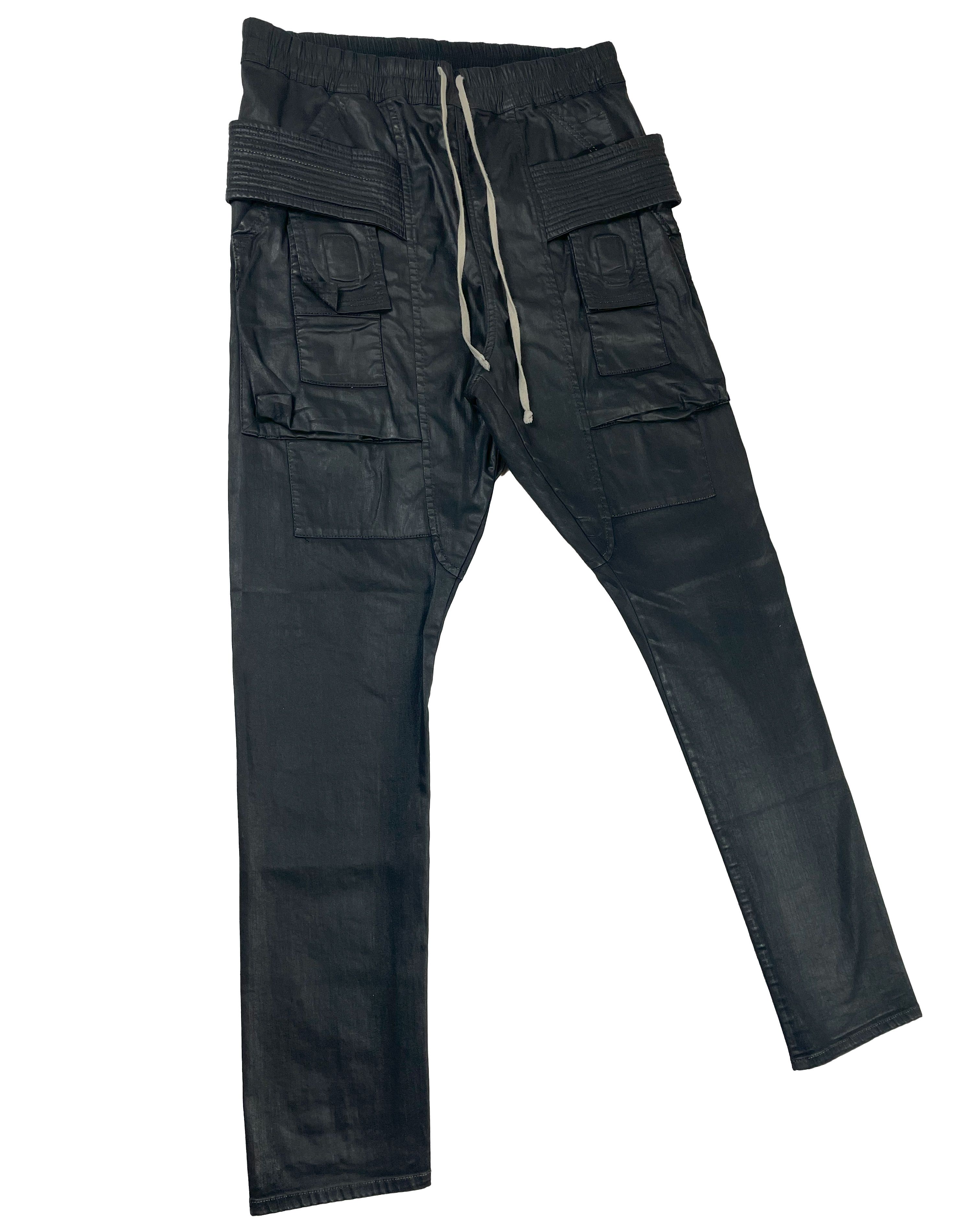 Rick Owens Rick Owens SBW Creatch Cargo Pants Black Wax SS19 Size US 34 / EU 50 - 3 Thumbnail