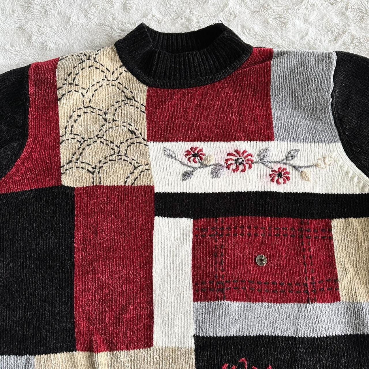 Other Vintage Alfred Dunner Sweater Womens 2X Red Floral Vtg READ Size XXL / US 16-18 / IT 52-54 - 3 Thumbnail