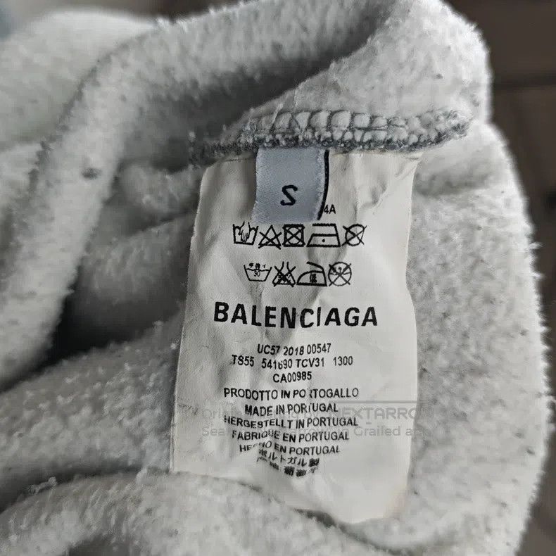 Balenciaga Balenciaga Gray Wheat Hooded Sweatshirt Size US S / EU 44-46 / 1 - 3 Thumbnail