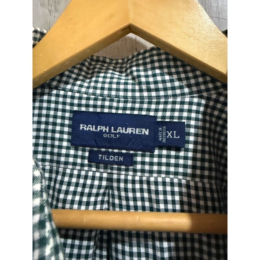 Ralph Lauren Ralph Lauren Golf Shirt Mens XL Green White Gingham Check Size US XL / EU 56 / 4 - 3 Thumbnail