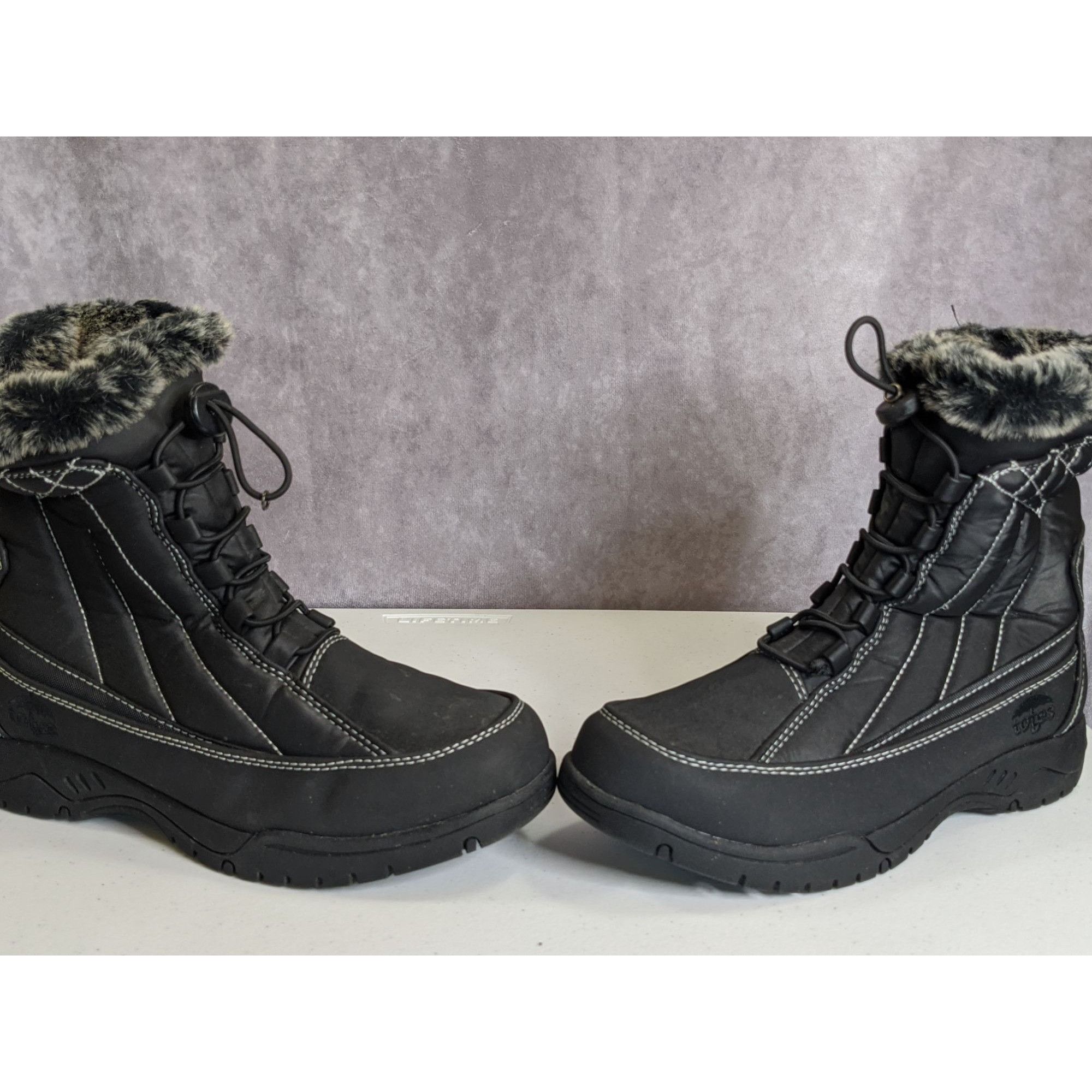 Other Totes Eve Black Snow Boots Size US 7 / IT 37 - 1 Thumbnail