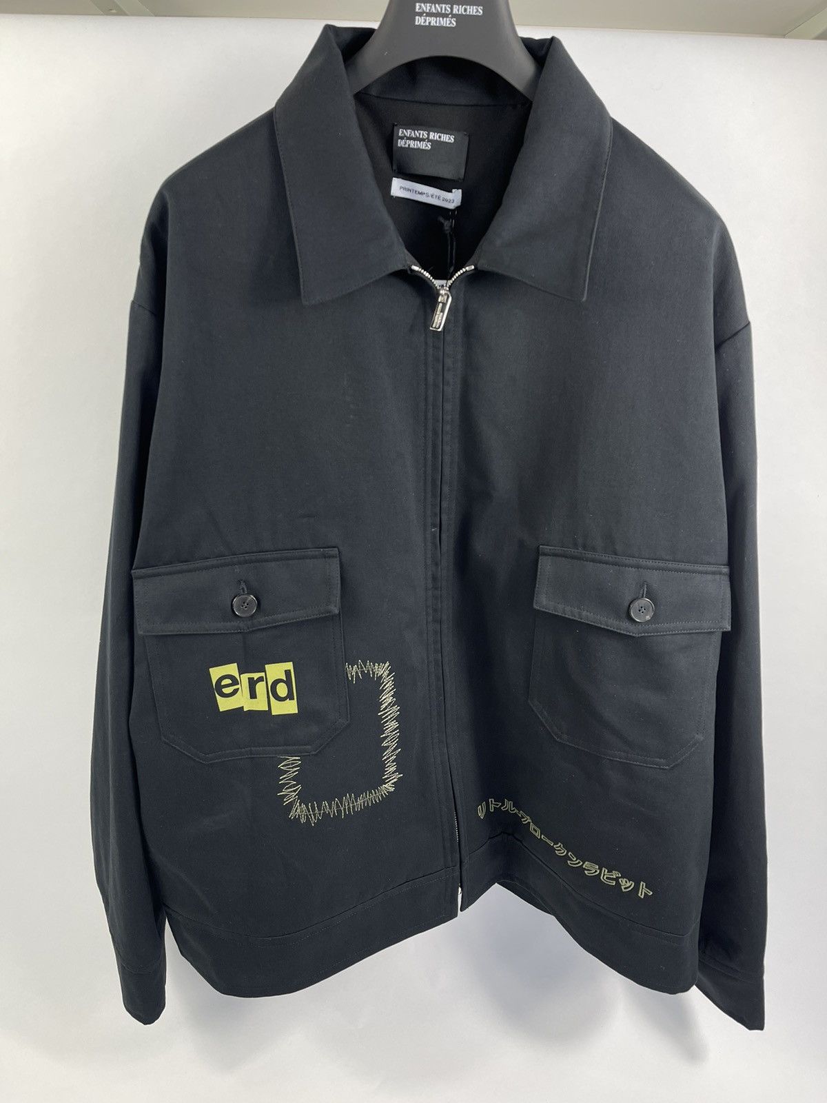 EMBROIDERED PRINTED COTTON DRILL JACKET