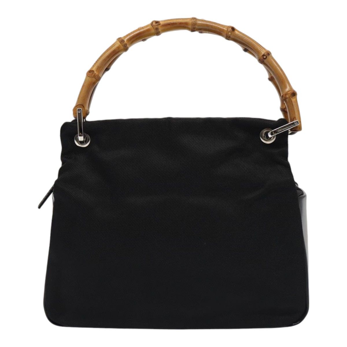Gucci Bamboo Black Synthetic Handbag (Pre-Owned) Size ONE SIZE - 1 Thumbnail