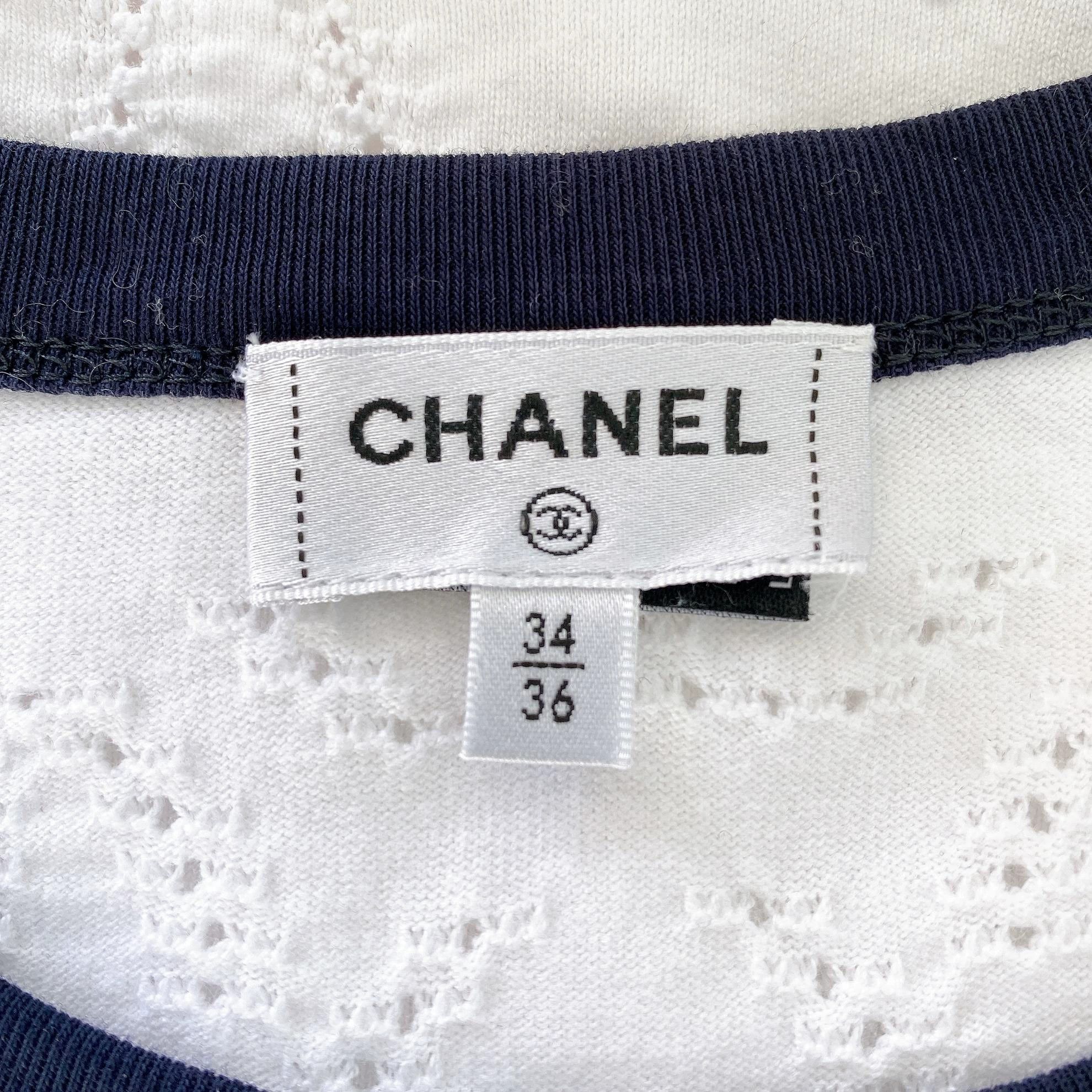 Chanel Chanel Color Blocked Logo T-shirt 34/36 Size XS / US 0-2 / IT 36-38 - 7 Thumbnail