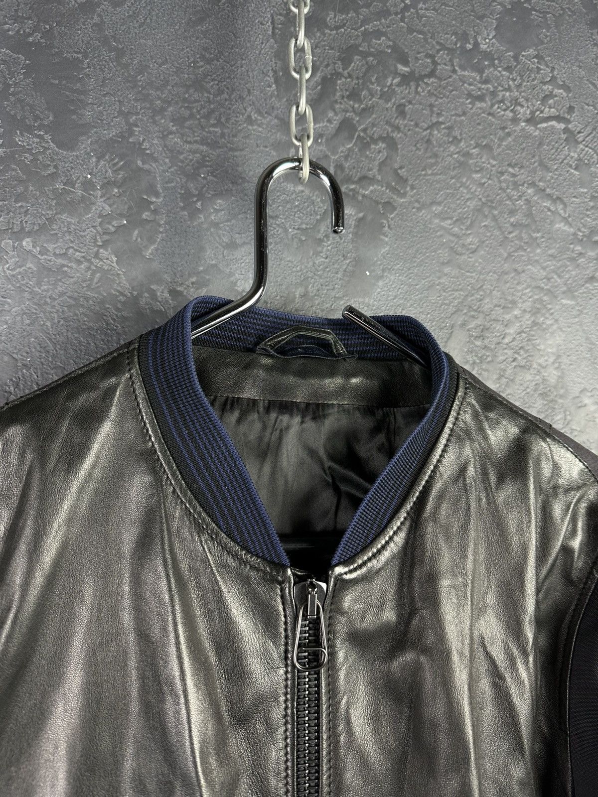 Lanvin Lanvin Men's Leather Full Zip Bomber Jacket Size US M / EU 48-50 / 2 - 3 Thumbnail