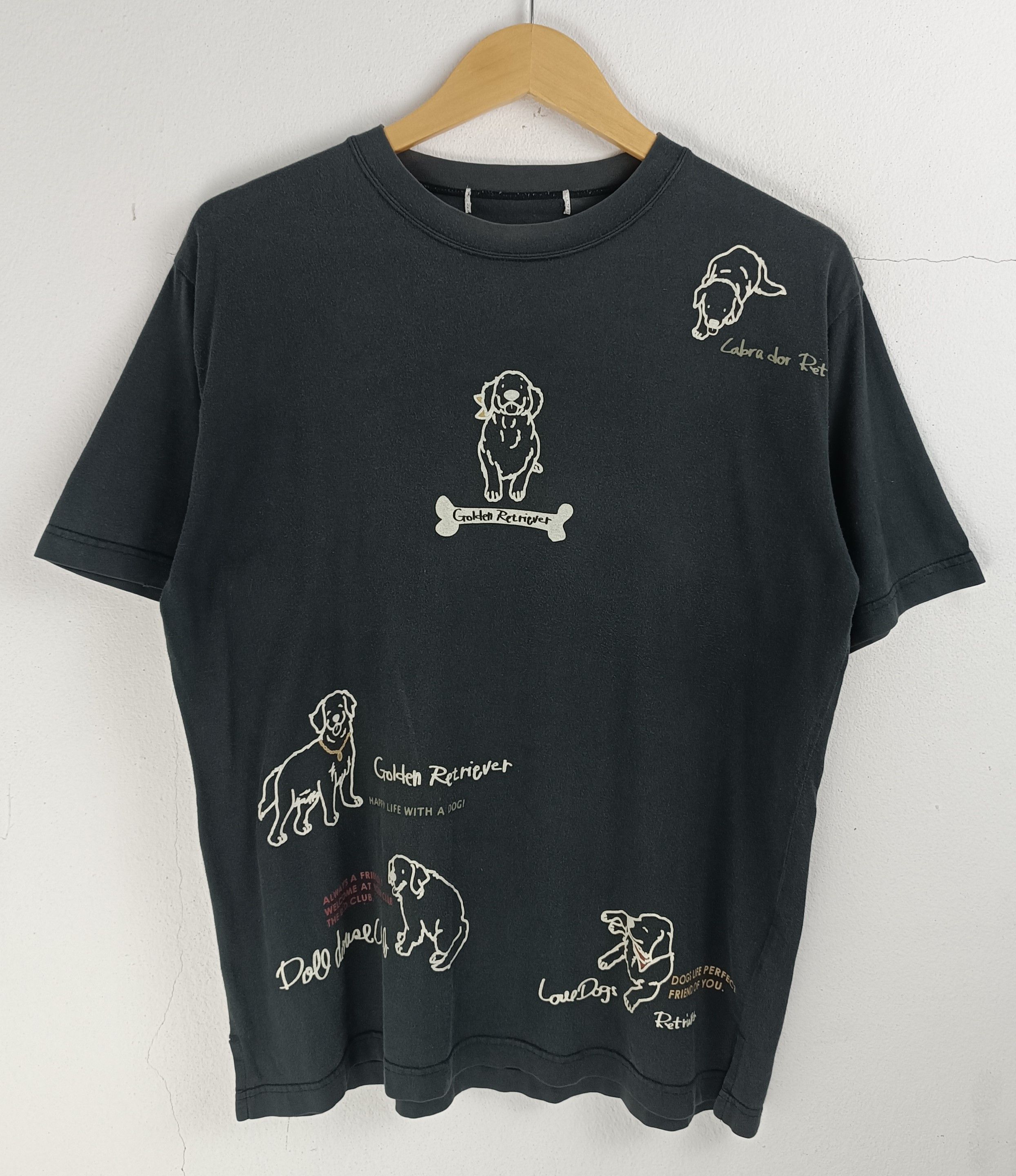 Vintage VINTAGE GOLDEN RETRIEVER FADED DISTRESSED PETS DOG CAT TEE Size US M / EU 48-50 / 2 - 3 Thumbnail
