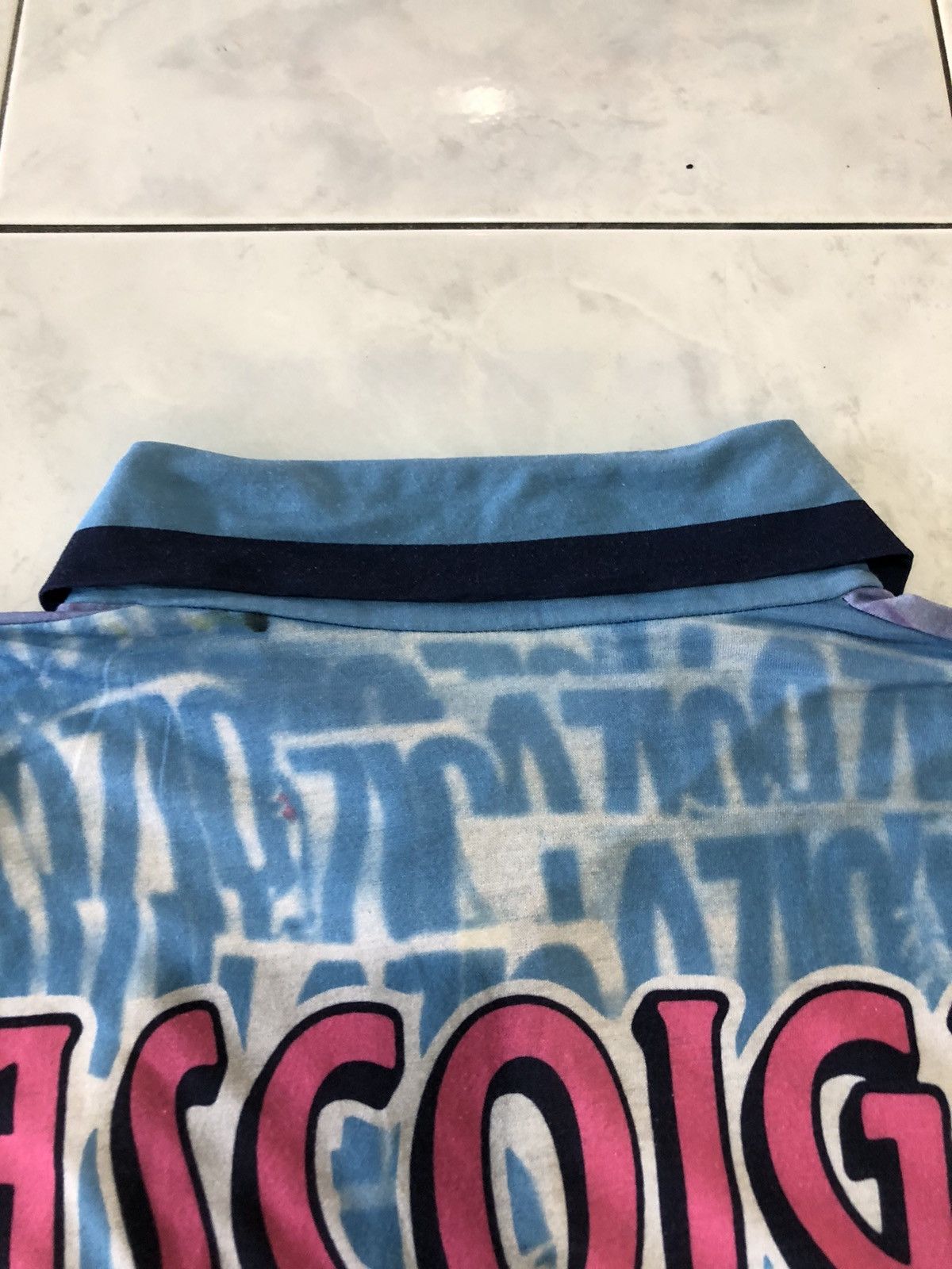 Vintage Vintage Lazio Gascoigne 10 THE POWER Gazza Polo Shirt Size US XXL / EU 58 / 5 - 14 Thumbnail