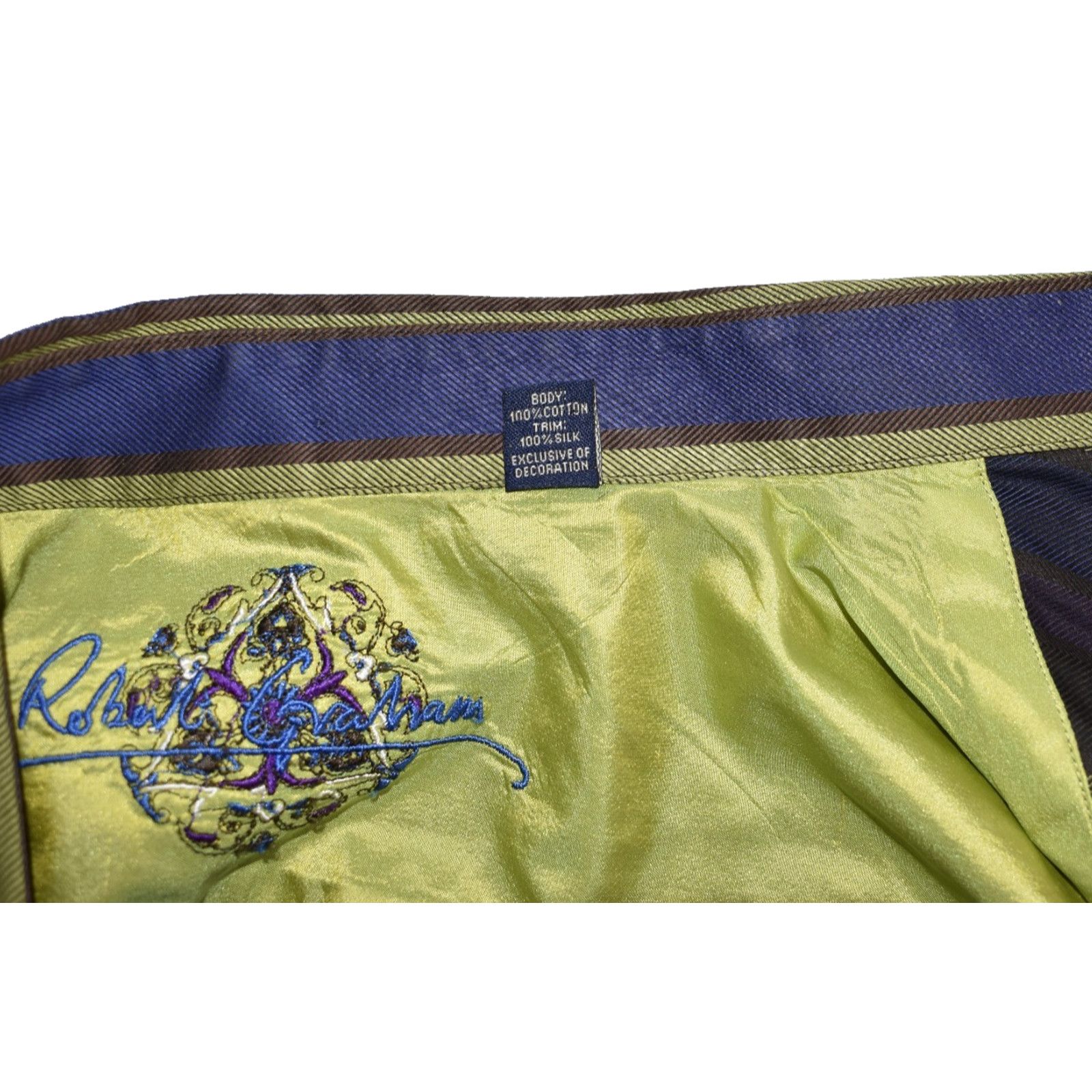 Robert Graham ROBERT GRAHAM Regal Stripe Cotton W/Silk Trim LS Shirt Sz XL Size US XL / EU 56 / 4 - 7 Thumbnail