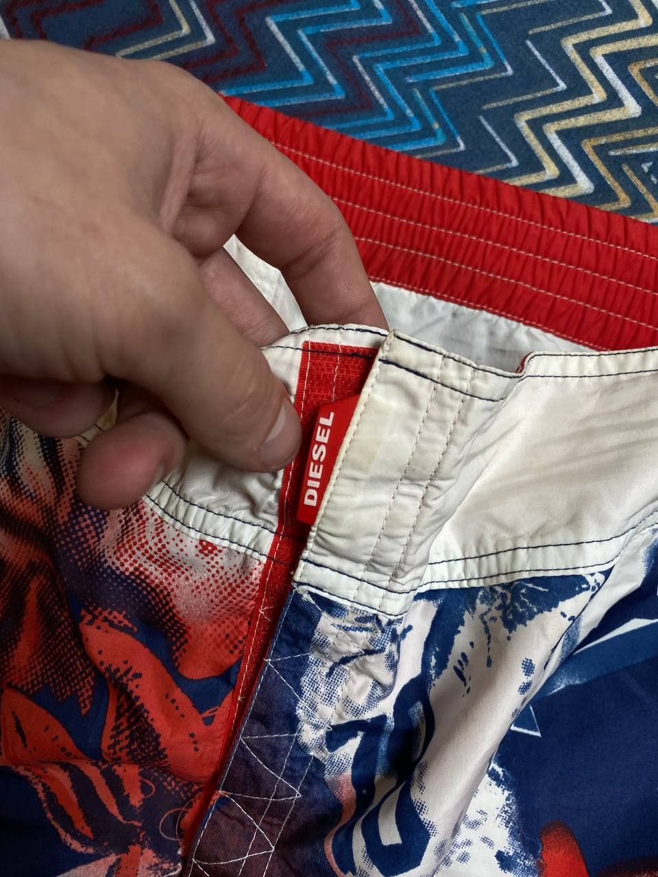 Diesel reversible shorts print DIESEL vintage Y2K logo streetwear Size US 36 / EU 52 - 4 Thumbnail