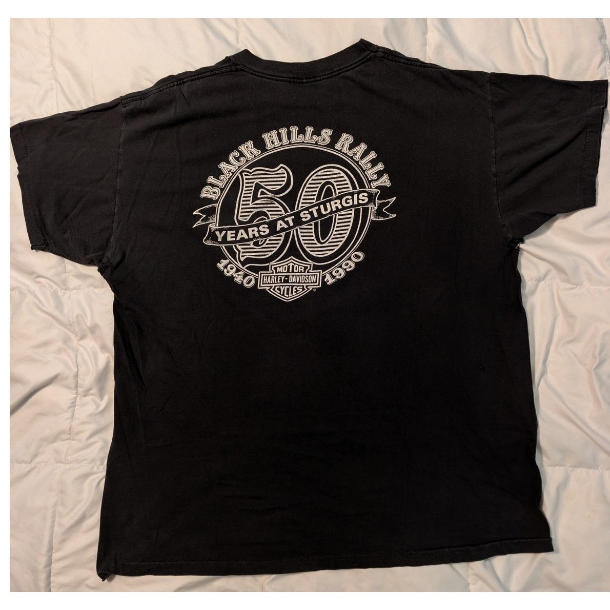 Harley Davidson VTG XL 3D Emblem Harley Davidson Black Hills 50th Thrash Size US XL / EU 56 / 4 - 2 Thumbnail