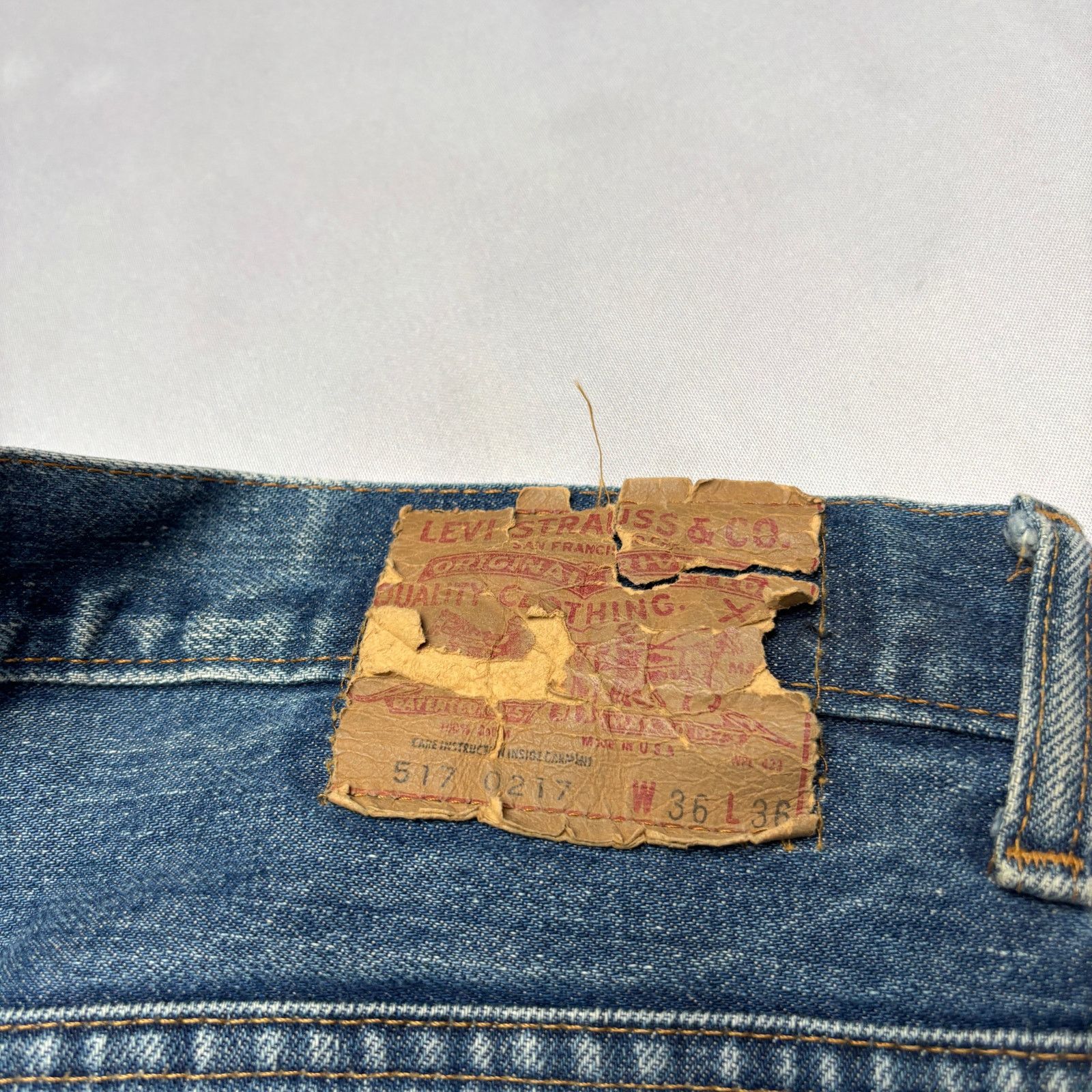 Levi's Vintage 70s Levi's 517 0217 Jeans Men's 36x28 Talon Flare Size US 36 / EU 52 - 4 Thumbnail