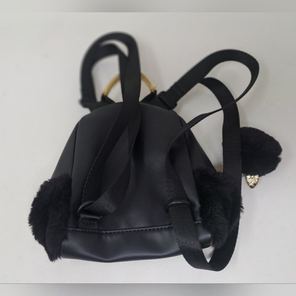Kendall And Kylie NWOT Kendall & Kylie Mini Backpack Black Faux Fur Faux Leat Size ONE SIZE - 2 Thumbnail