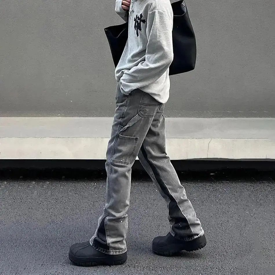 Japanese Brand Skinny Jeans Men Street Splash-ink Fashion Size US 32 / EU 48 - 4 Thumbnail
