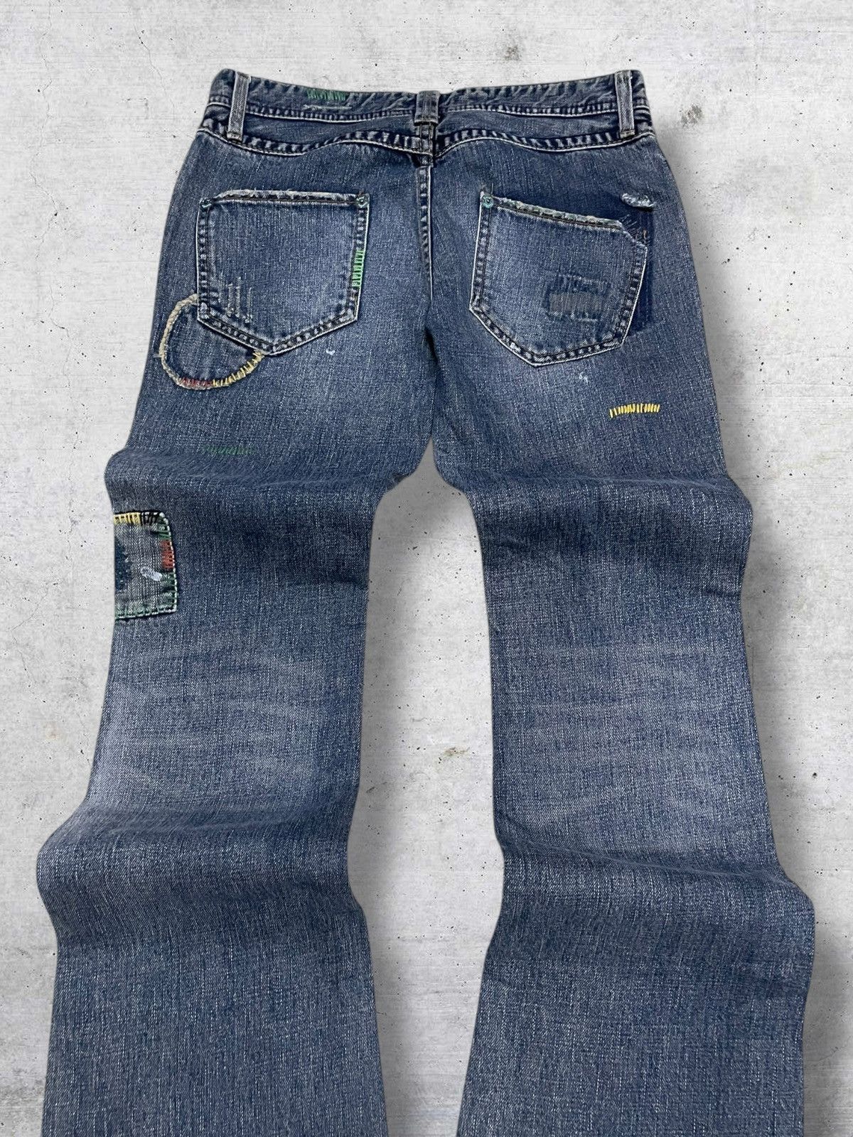 Hysteric Glamour VINTAGE BACK NUMBER JAPAN DESIGNER OG FLARED PATCHWORK DENIM Size US 30 / EU 46 - 13 Thumbnail