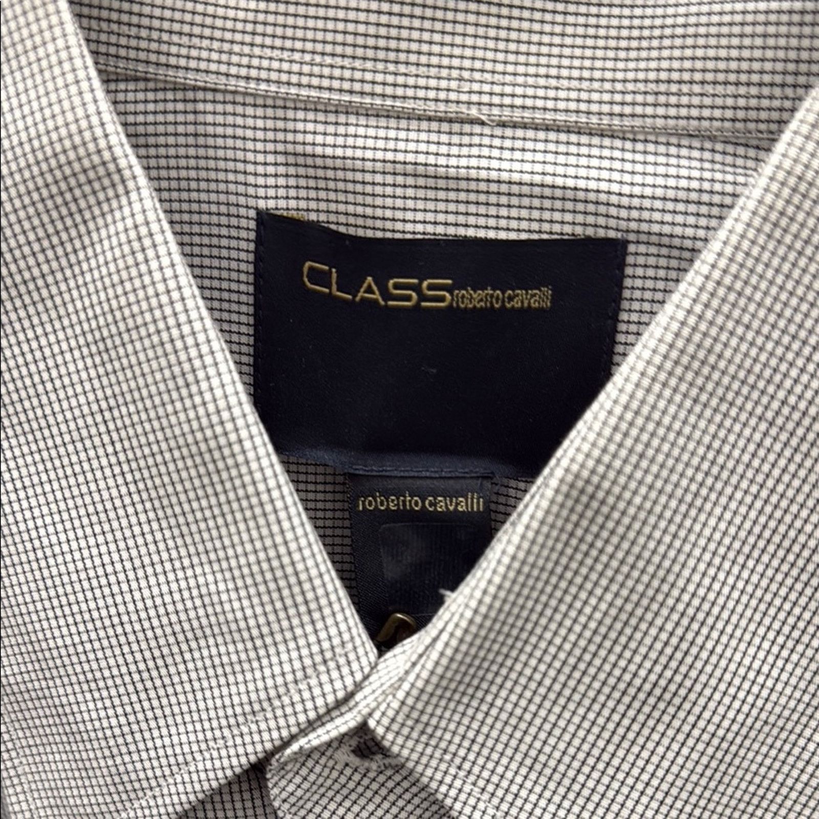 Roberto Cavalli NWT Class by Roberto cavalli mens white/black shirt size L Size US L / EU 52-54 / 3 - 2 Thumbnail