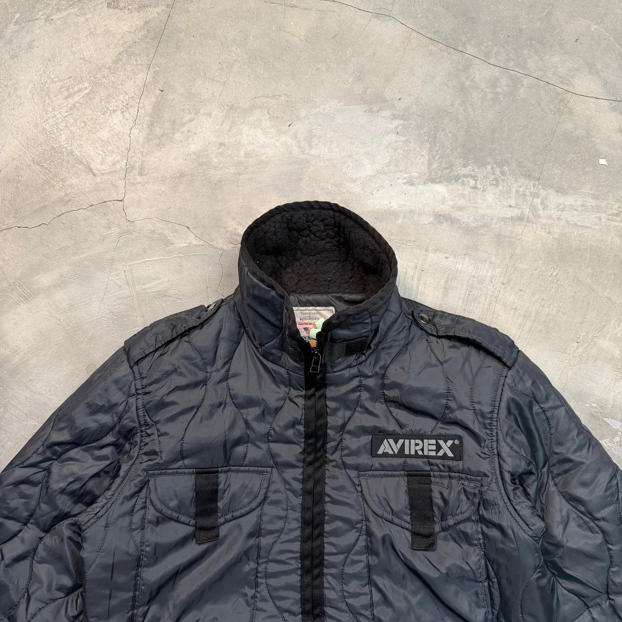 Avirex VINTAGE Avirex USA Vintage Black Quilted Military Jacket Size US L / EU 52-54 / 3 - 3 Thumbnail