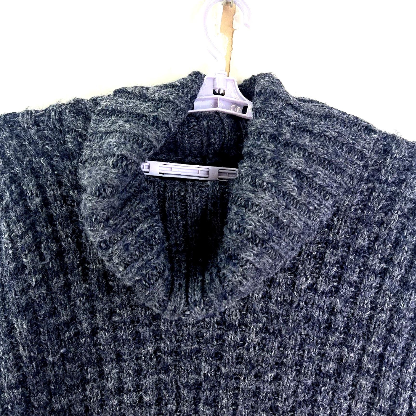 Massimo Dutti Massimo Dutti Wool Blend Cable Knit Sweater Womens Sioze S Blue Size S / US 4 / IT 40 - 3 Thumbnail