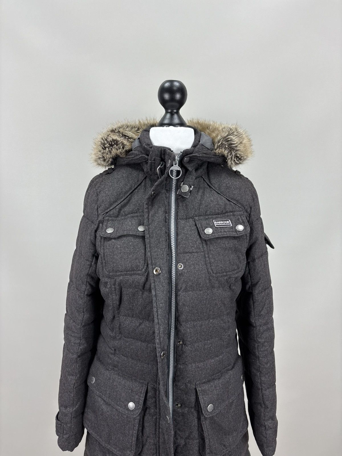 Barbour × Designer Womens parka Barbour International Size 6 Color Gray Size M / US 6-8 / IT 42-44 - 12 Thumbnail
