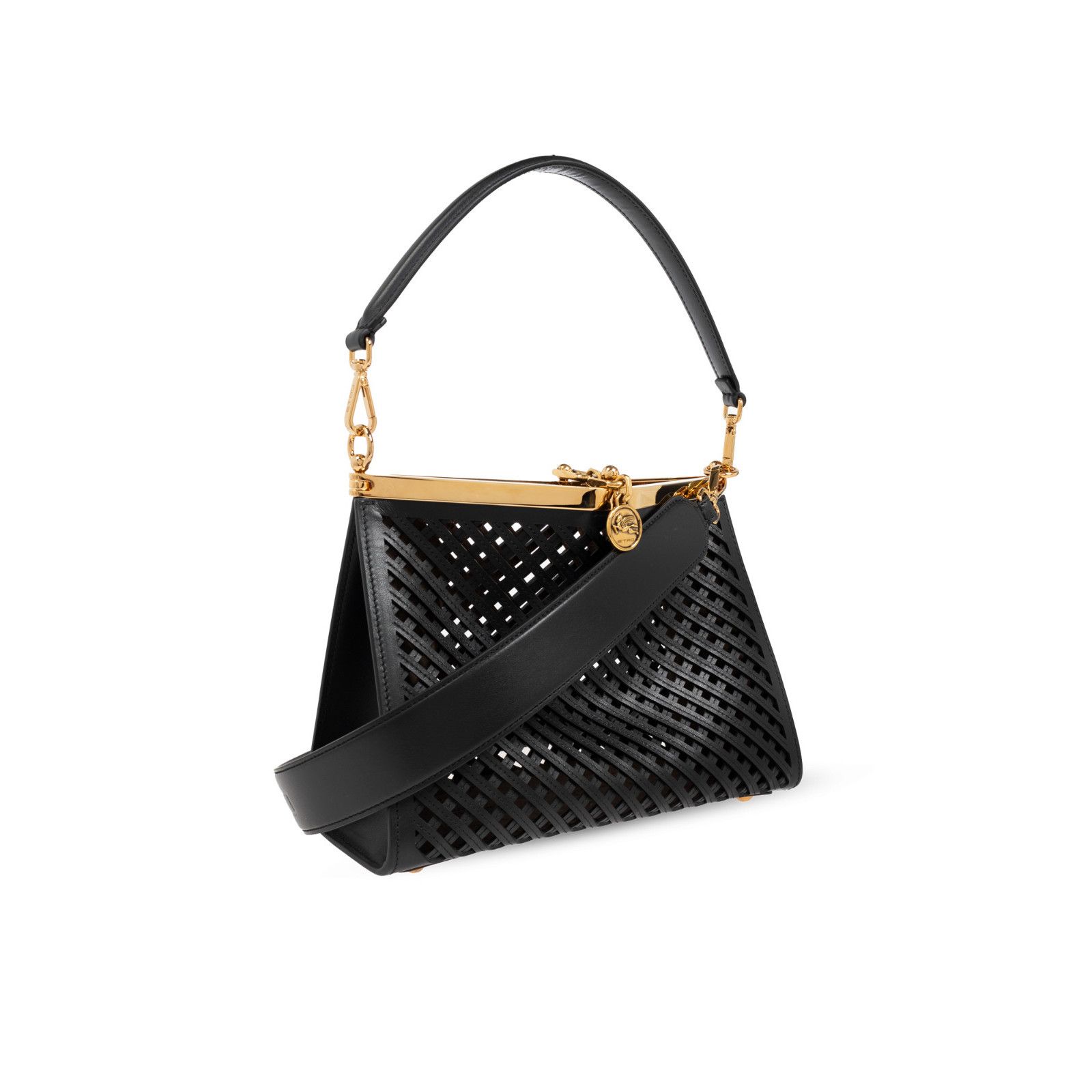 Etro ETRO Vela Medium Black Leather Shoulder Bag New And Authenti Size ONE SIZE - 3 Thumbnail