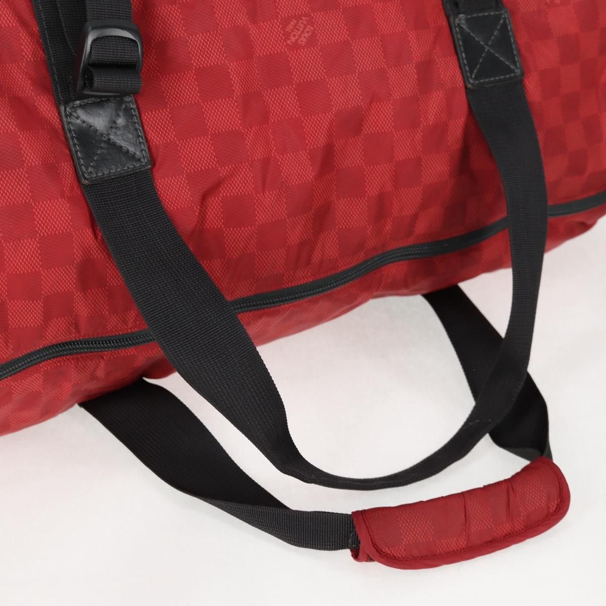 Louis Vuitton LOUIS VUITTON Damier Aventure Plat Ktical Boston Bag Red Size ONE SIZE - 7 Thumbnail