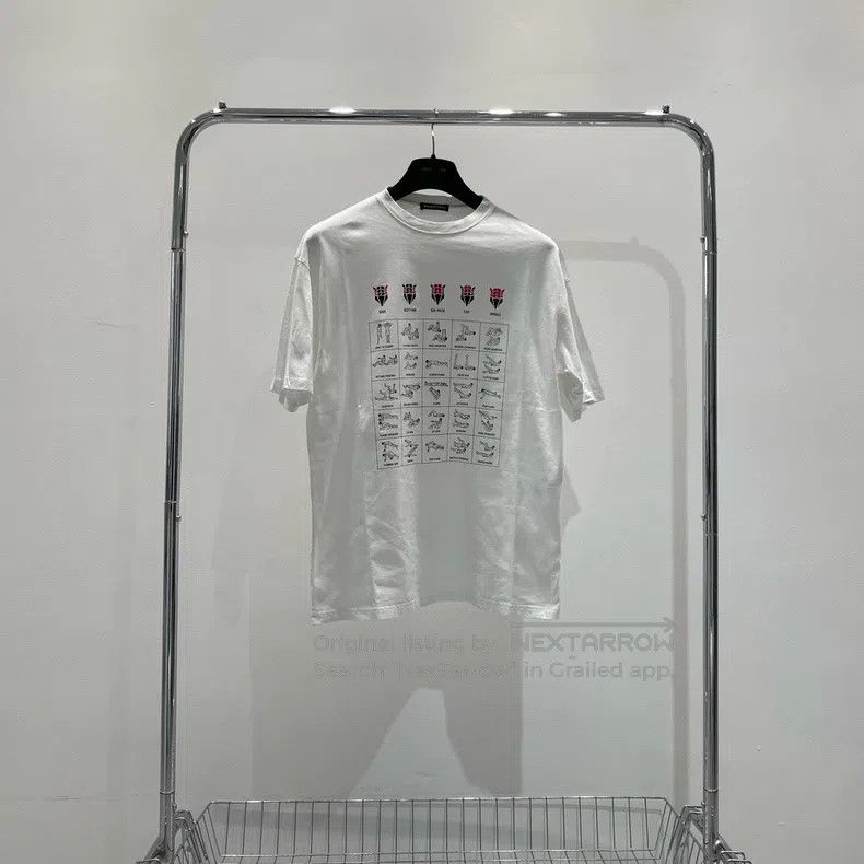 Balenciaga Gymnastics Print Short Sleeve