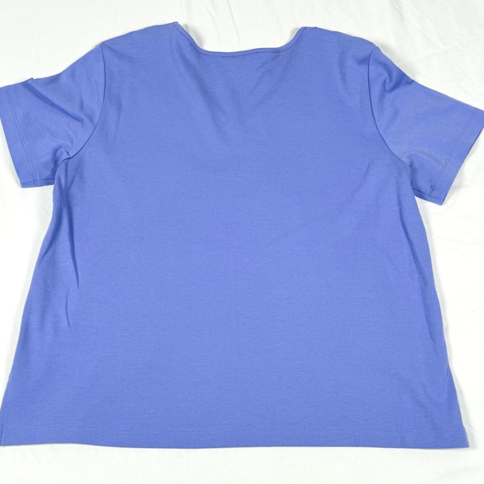 Vintage Alfred Dunner Shirt Women Petite Medium Blue Embroidered Beaded V-Neck Top Size M / US 6-8 / IT 42-44 - 5 Thumbnail
