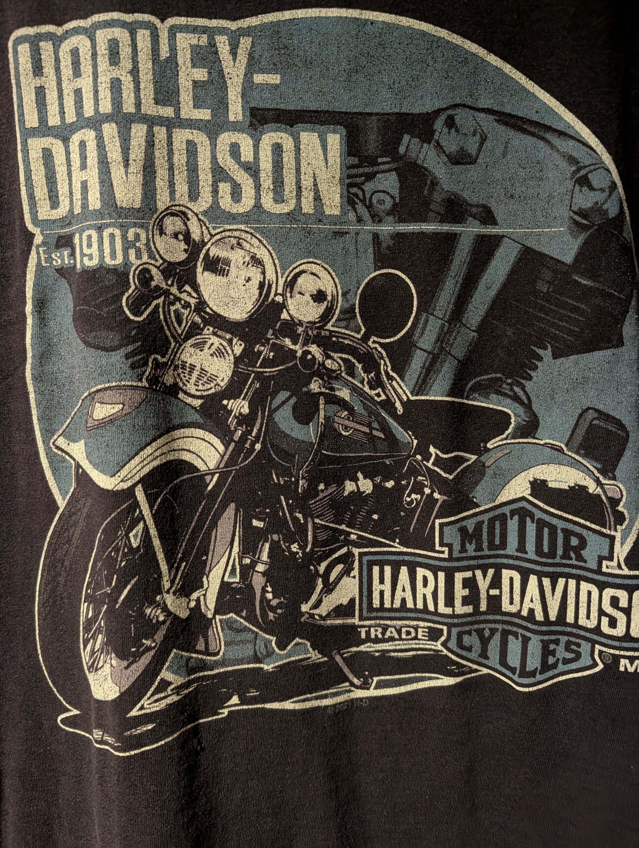 Harley Davidson Vintage 2016 Harley Davidson Lake Land Florida T-Shirt Size US XXL / EU 58 / 5 - 5 Thumbnail