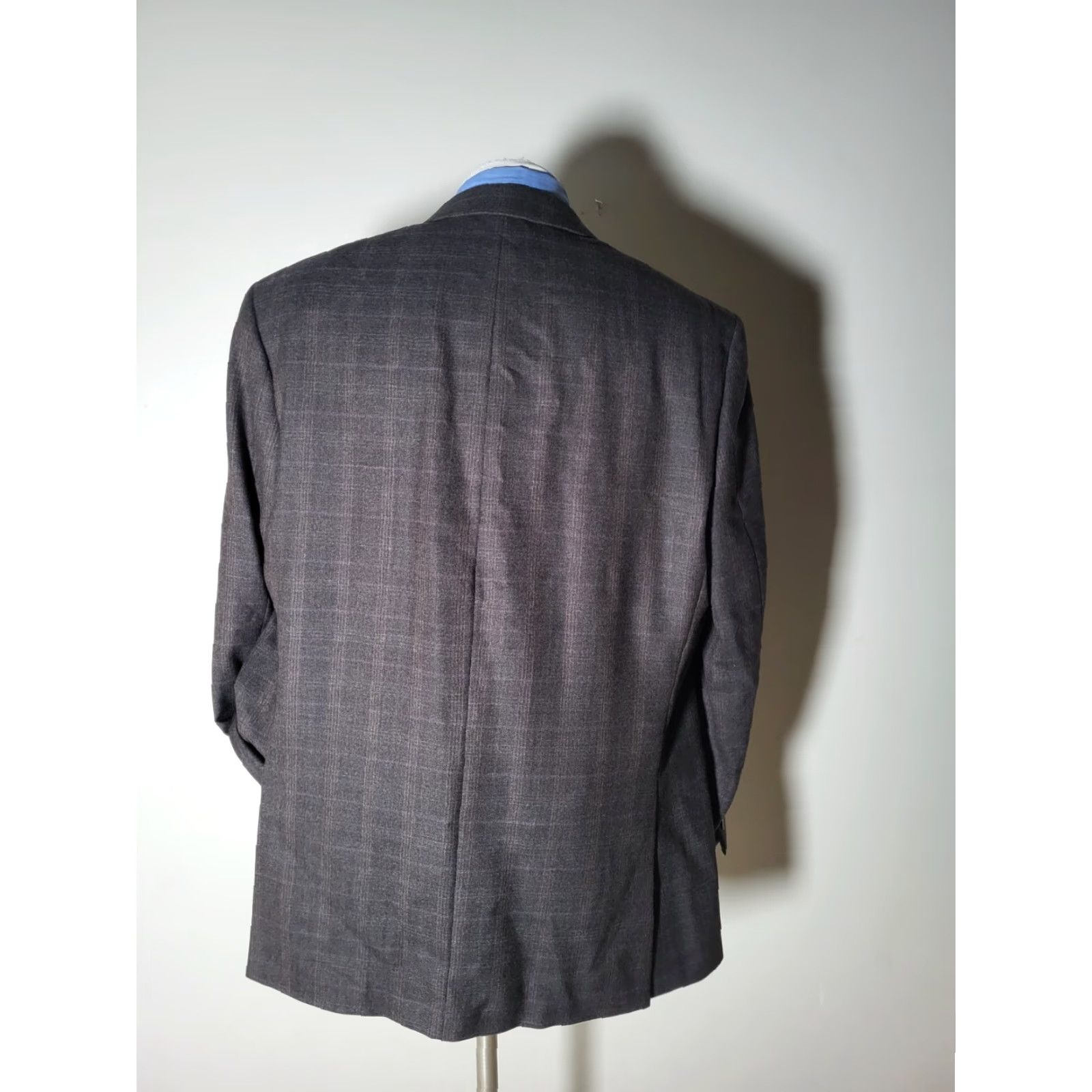 Calvin Klein Calvin Klein Sport Coat Jacket - Check Flannel Wool - 50L Multicolor - Long - Two Button - Men Size US M / EU 48-50 / 2 - 5 Thumbnail