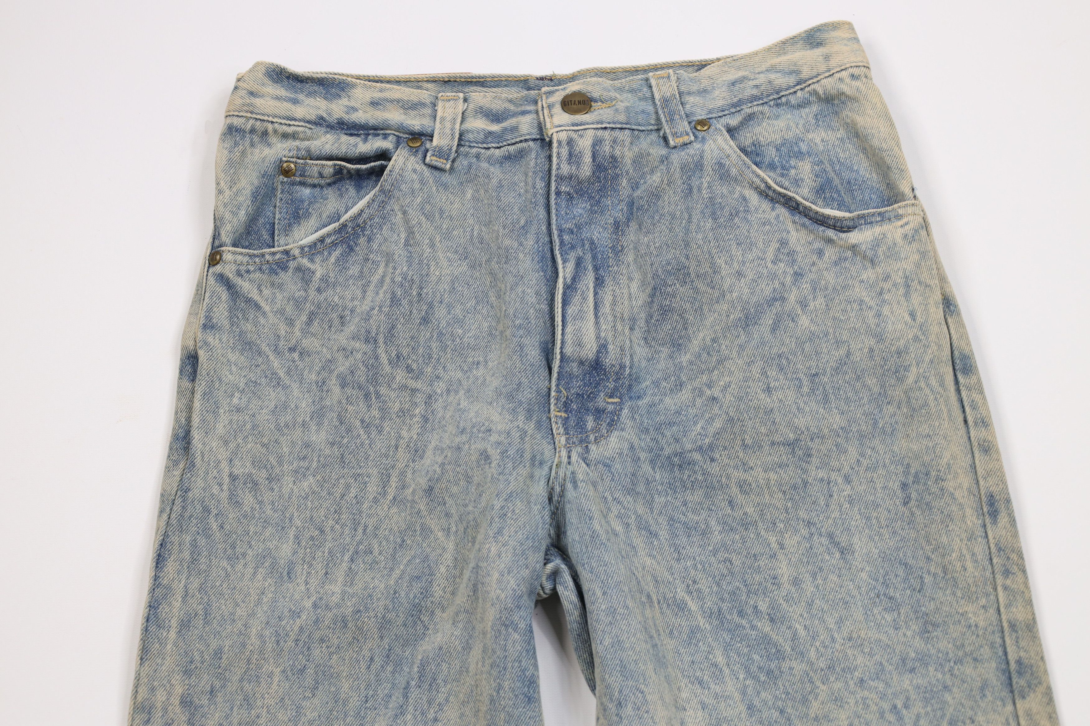 Vintage Vintage 90s Streetwear Acid Wash Relaxed Fit Denim Jeans Size 29" - 2 Thumbnail
